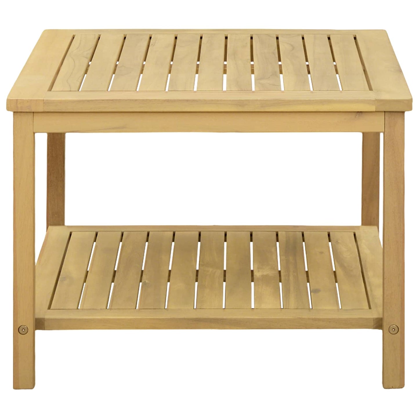 Side Table Oil Natural 60 x 60 x 45 cm Solid Acacia Wood
