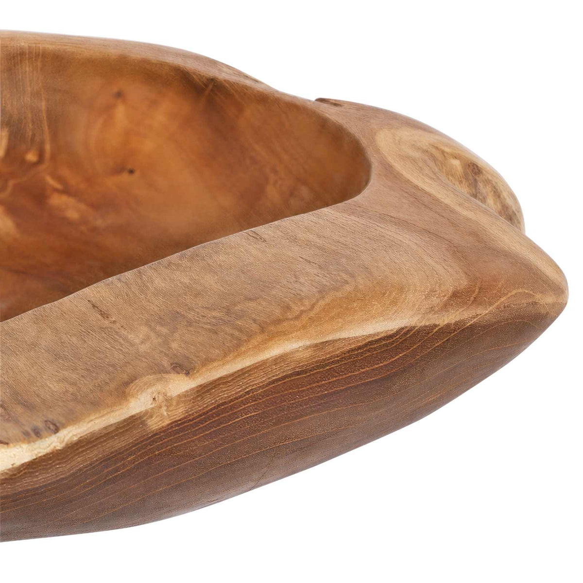 Fruit Bowl JEPARA Ø 50 cm Solid Teak Wood Round Teak Brown