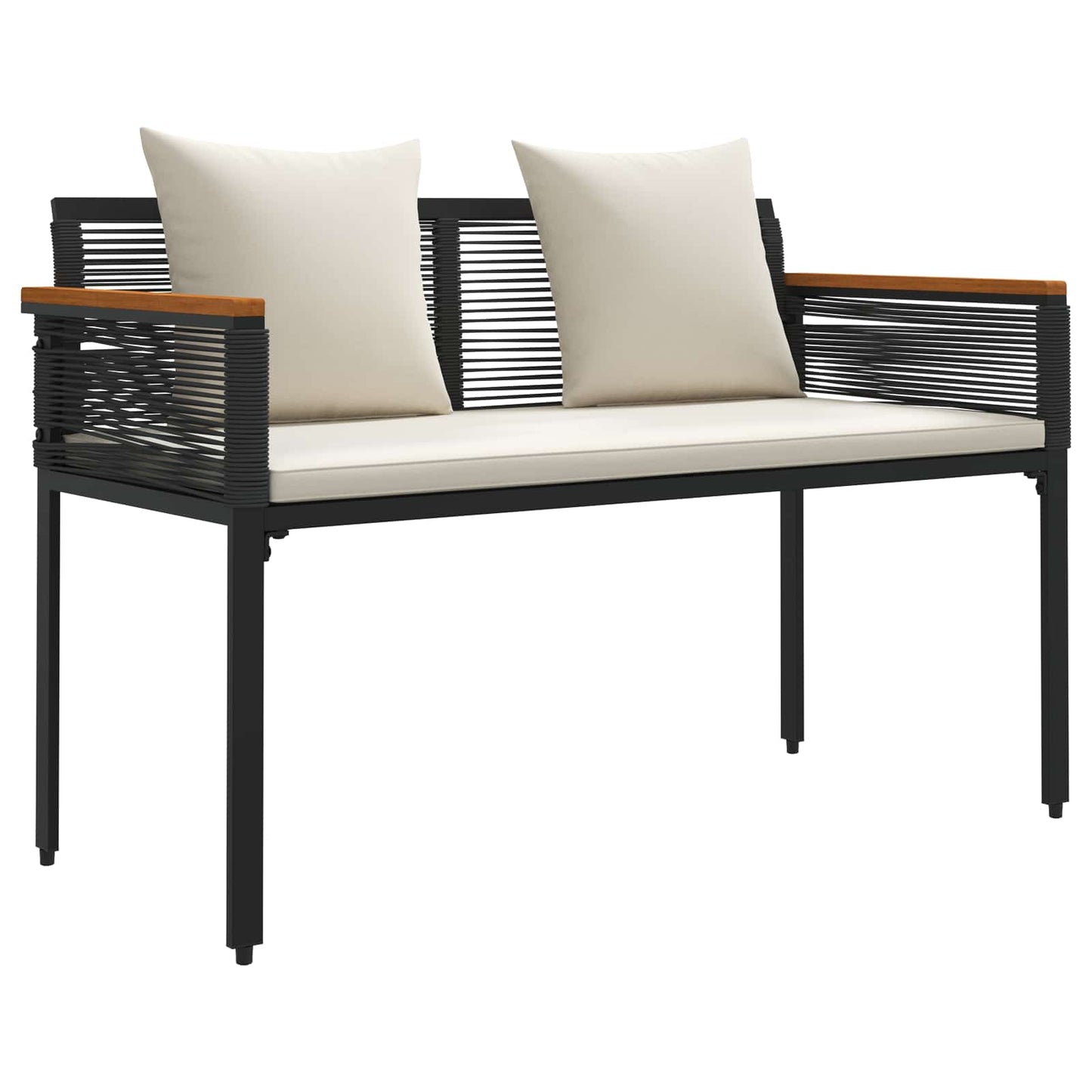 Outdoor Bench 2 -Seater 117 x 54 x 74.5 cm Poly Rattan