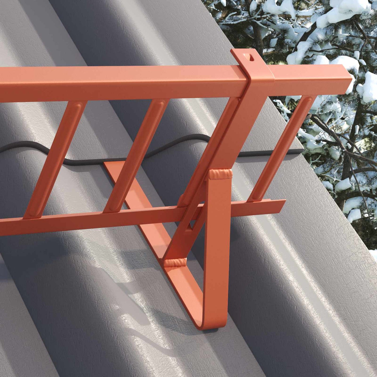 Snow Guard Support 2 pcs Red 29.5 x 3 x 34.5 cm Steel