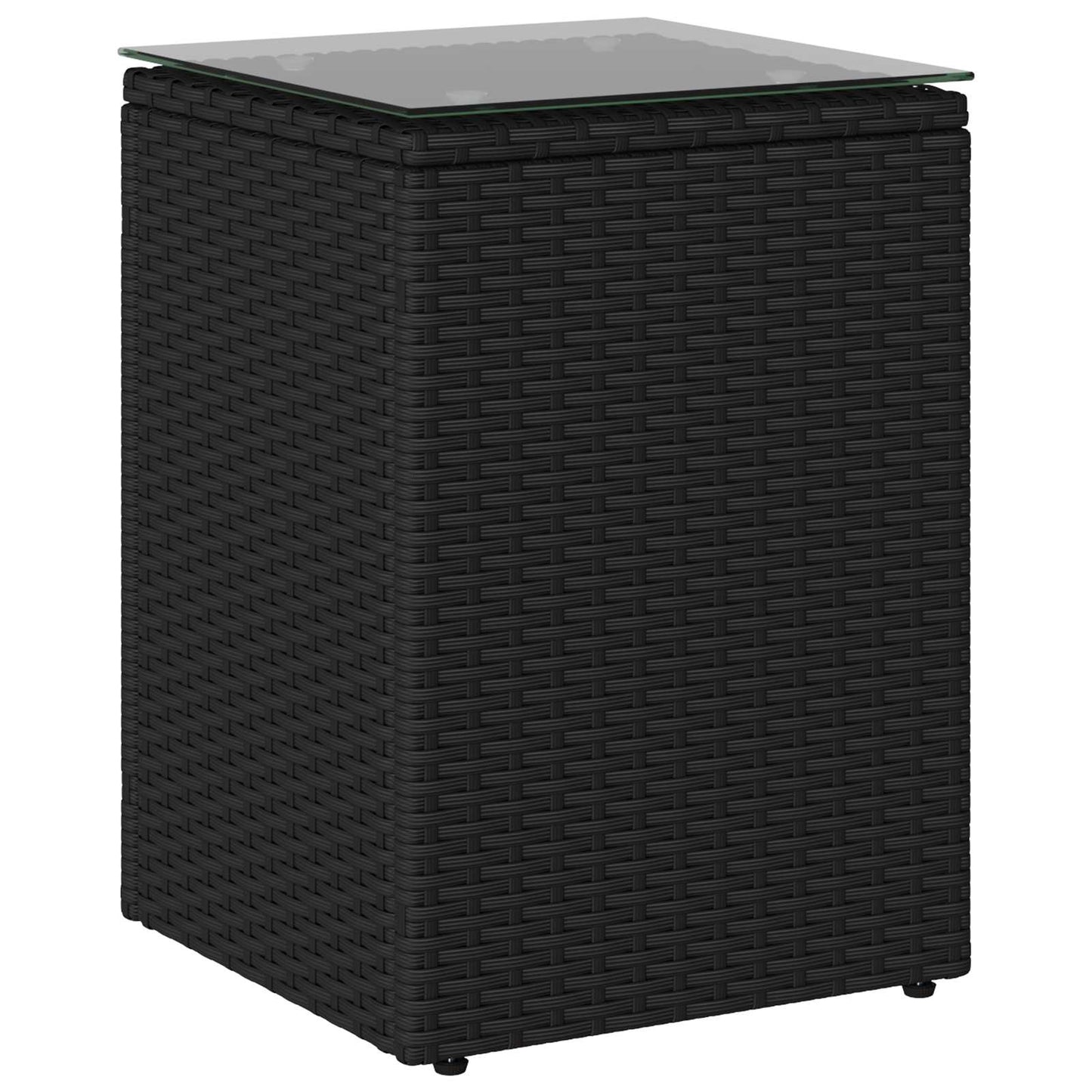 Side Table Black 35 x 35 x 70 cm Poly Rattan