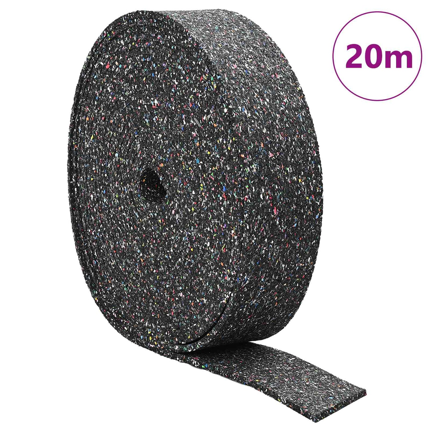Rubber Granulate Roll Black 200 x 5 x 0.6 cm Rubber