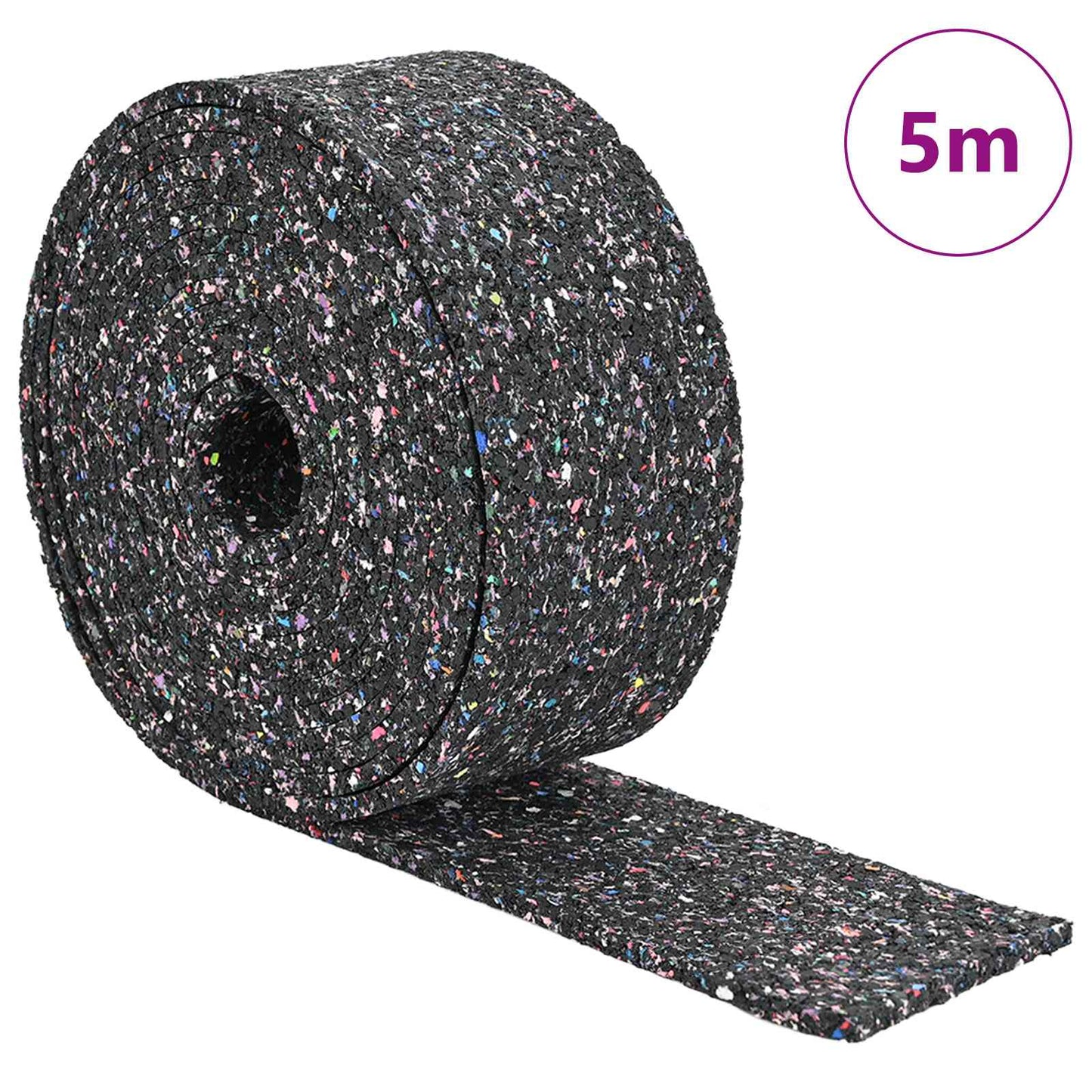 Rubber Granulate Roll Black 500 x 5 x 0.8 cm Rubber