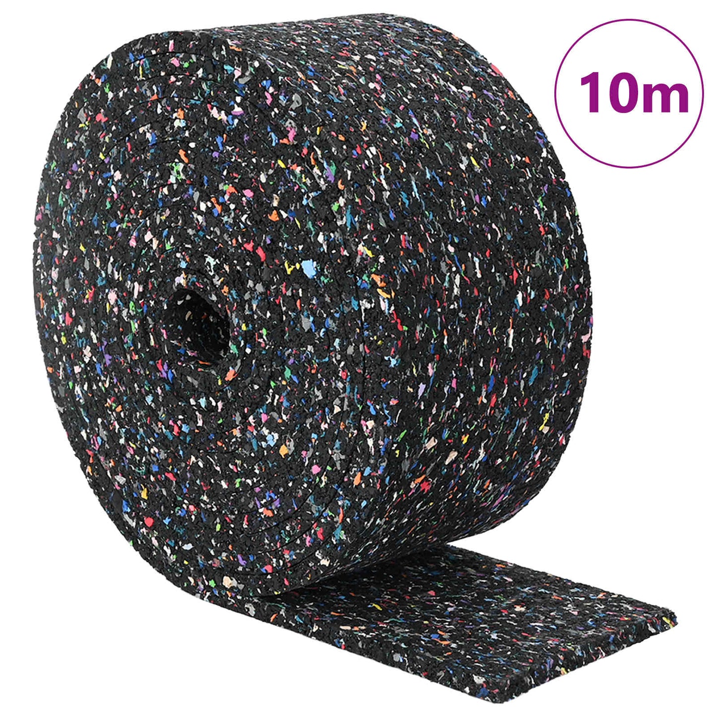 Rubber Granulate Roll Black 1000 x 12 x 0.3 cm Rubber
