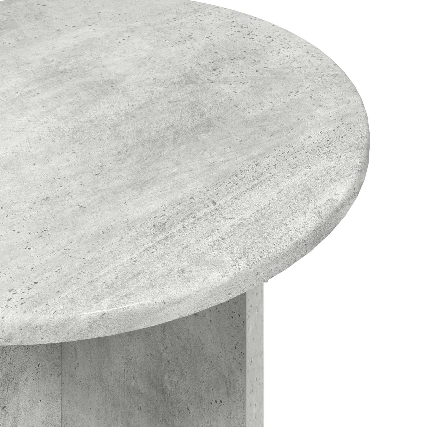 Side Table Set 2 pcs Concrete Grey Ø 45 x 45 cm Engineered Wood
