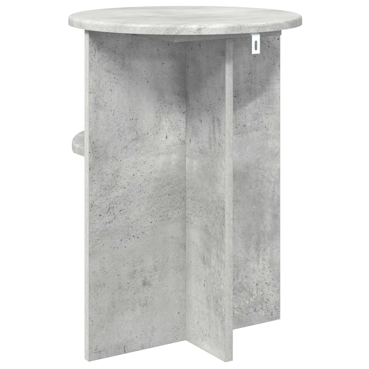 Side Table Concrete Grey Ø 39.5 x 55 cm Engineered Wood