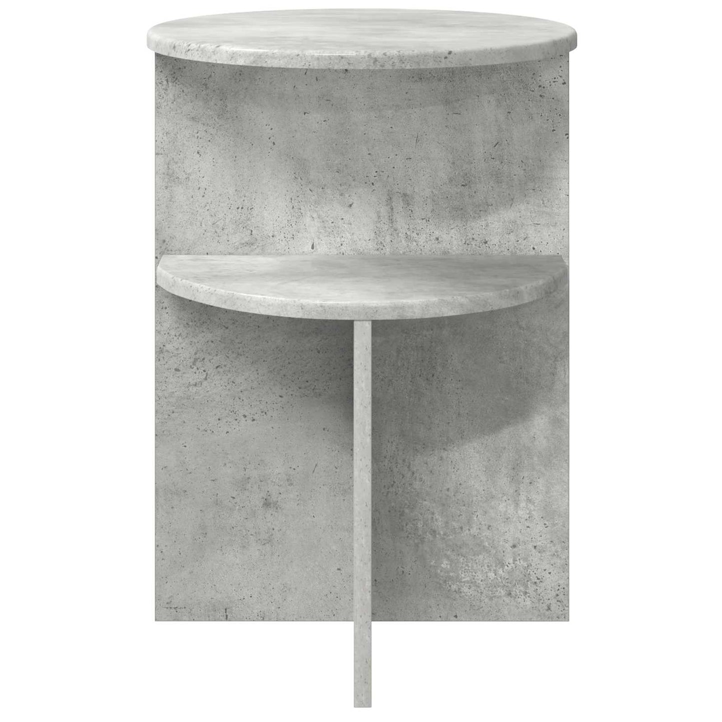 Side Table Concrete Grey Ø 39.5 x 55 cm Engineered Wood