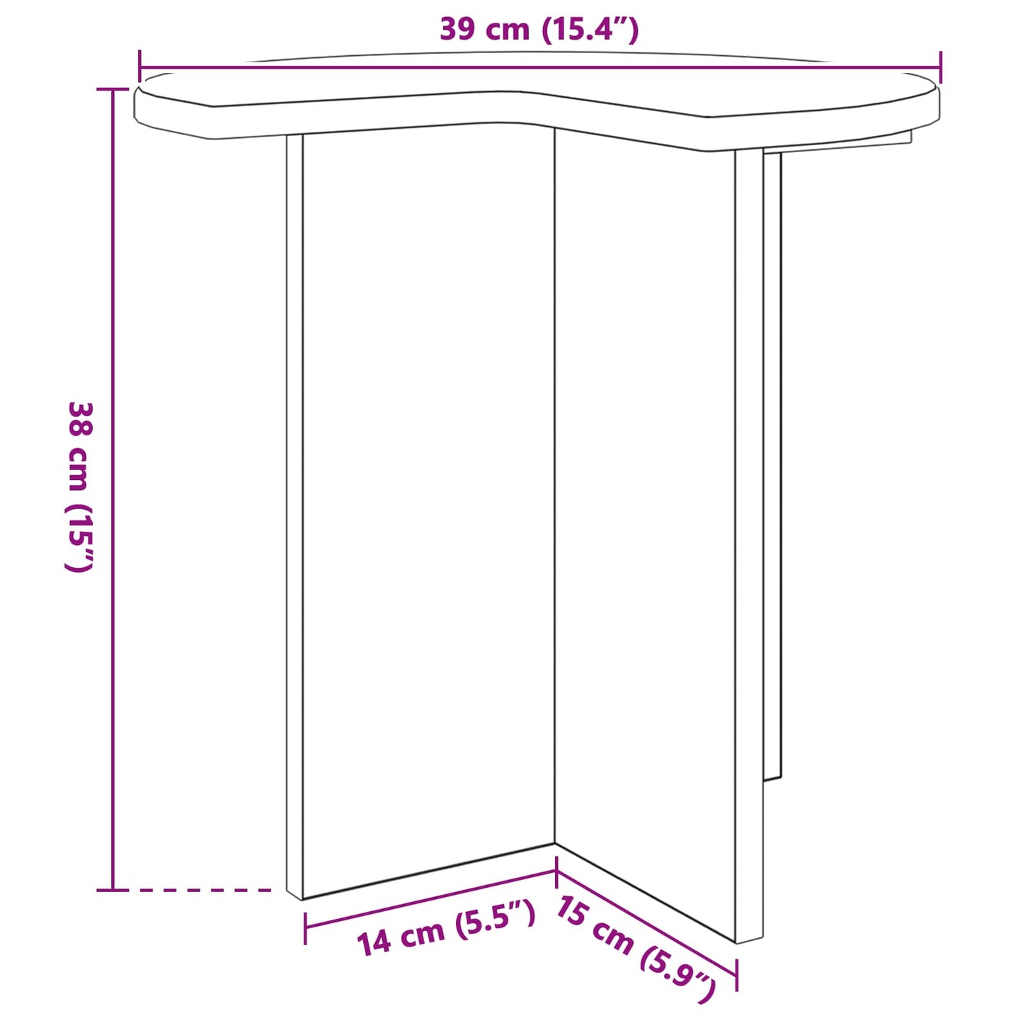 Side Table Old Wood Ø 39 x 38 cm Engineered Wood