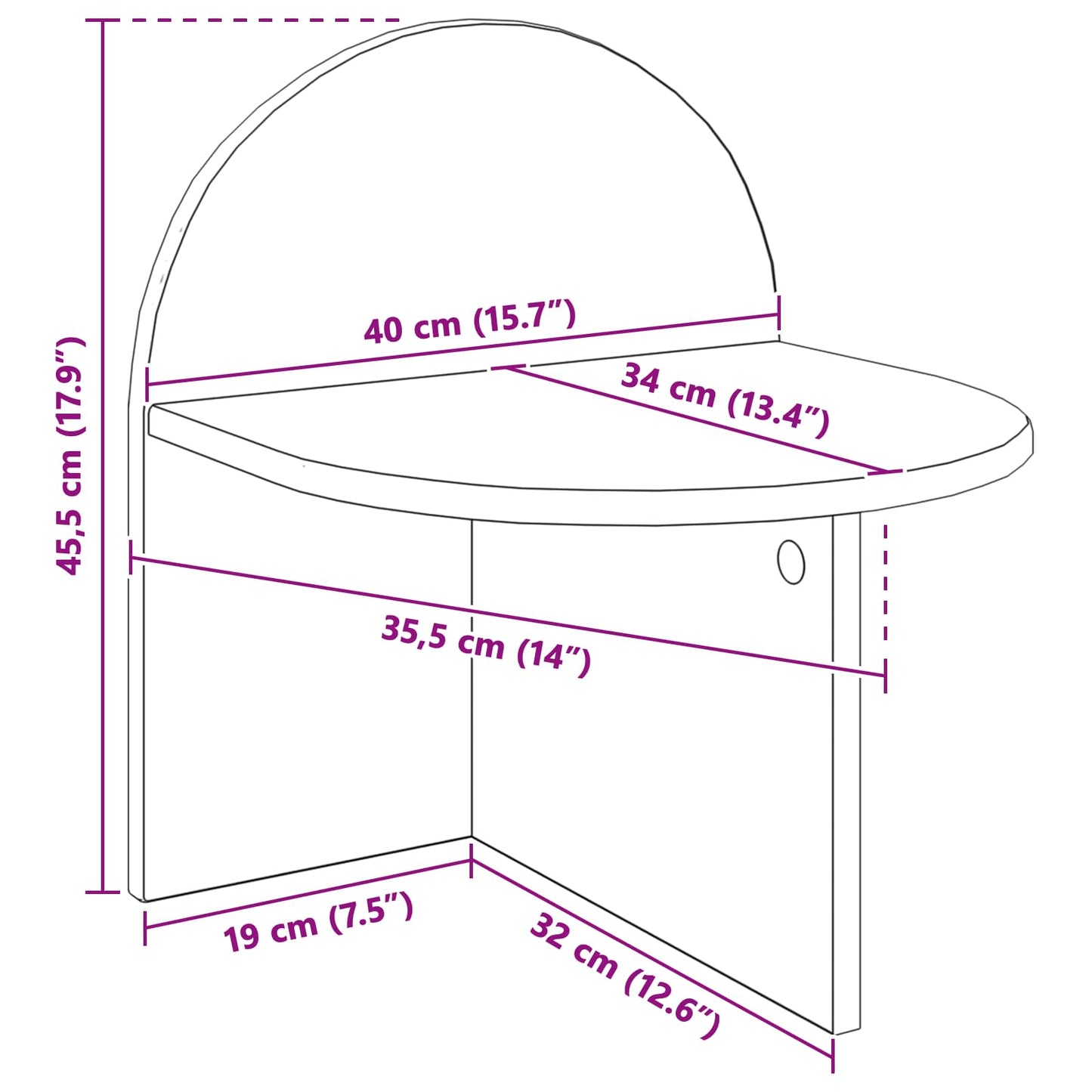 Bedside Table 2 pcs Sonoma Oak 40 x 35.5 x 45.5 cm