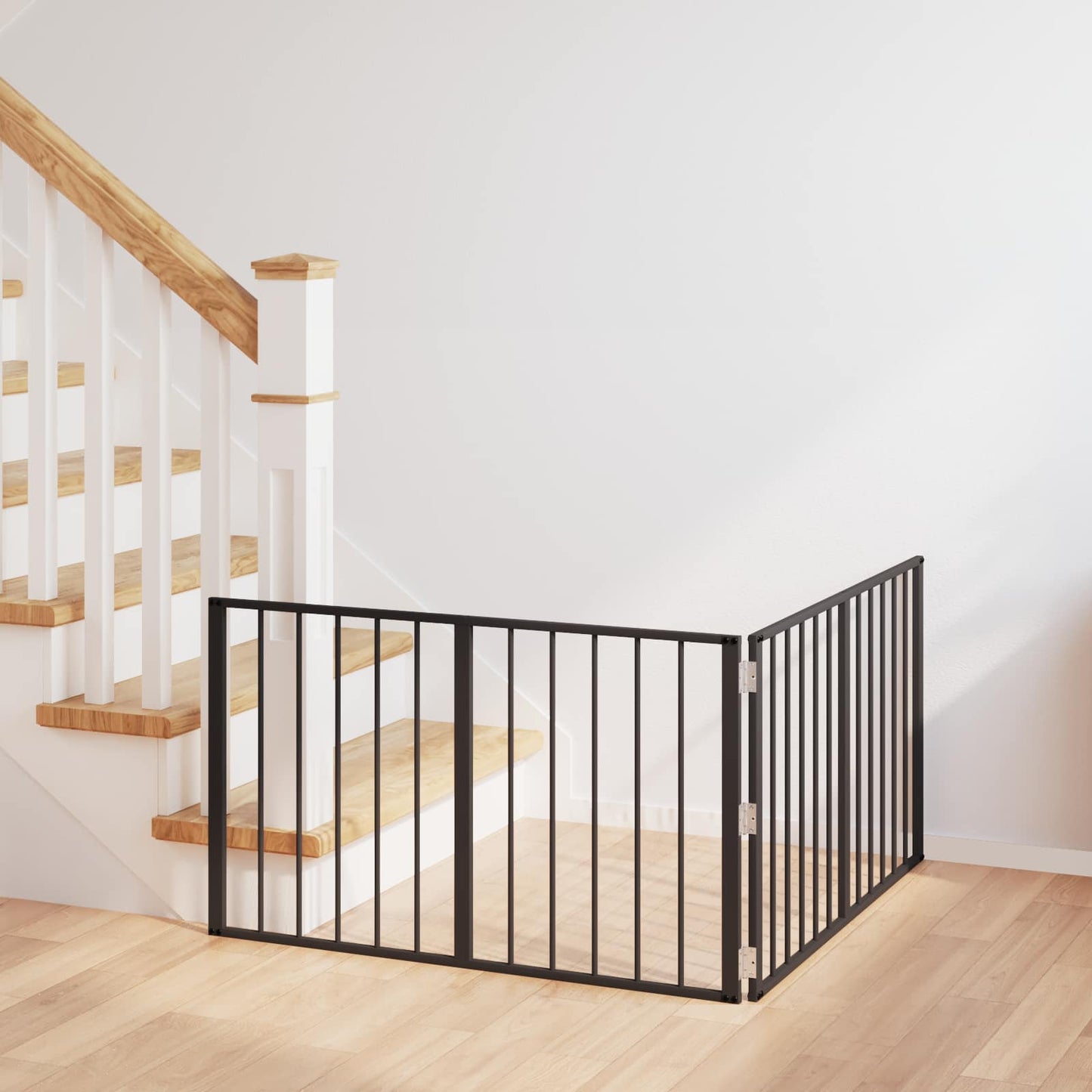 Dog Gate 2 pcs Black 100 x 60 cm Galvanised Steel