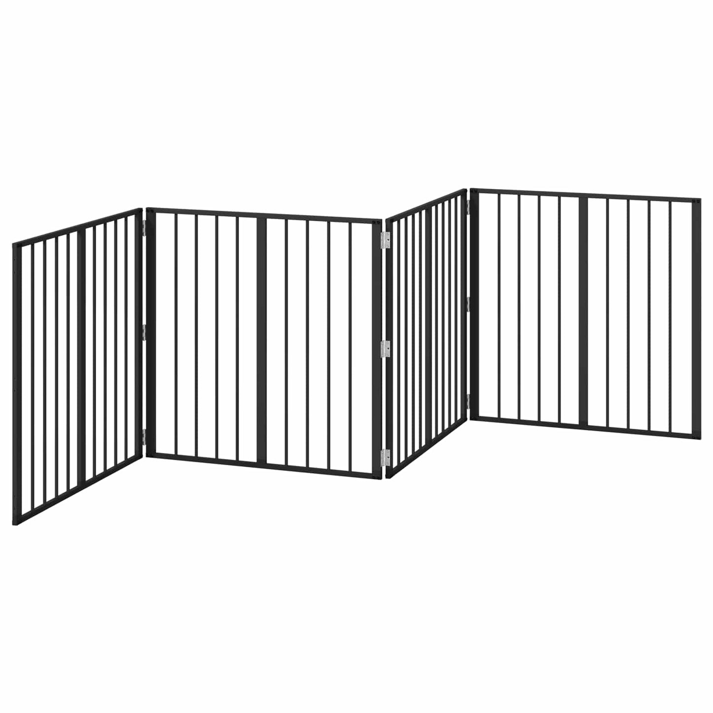 Dog Gate 4 pcs Black 80 x 80 cm Galvanised Steel