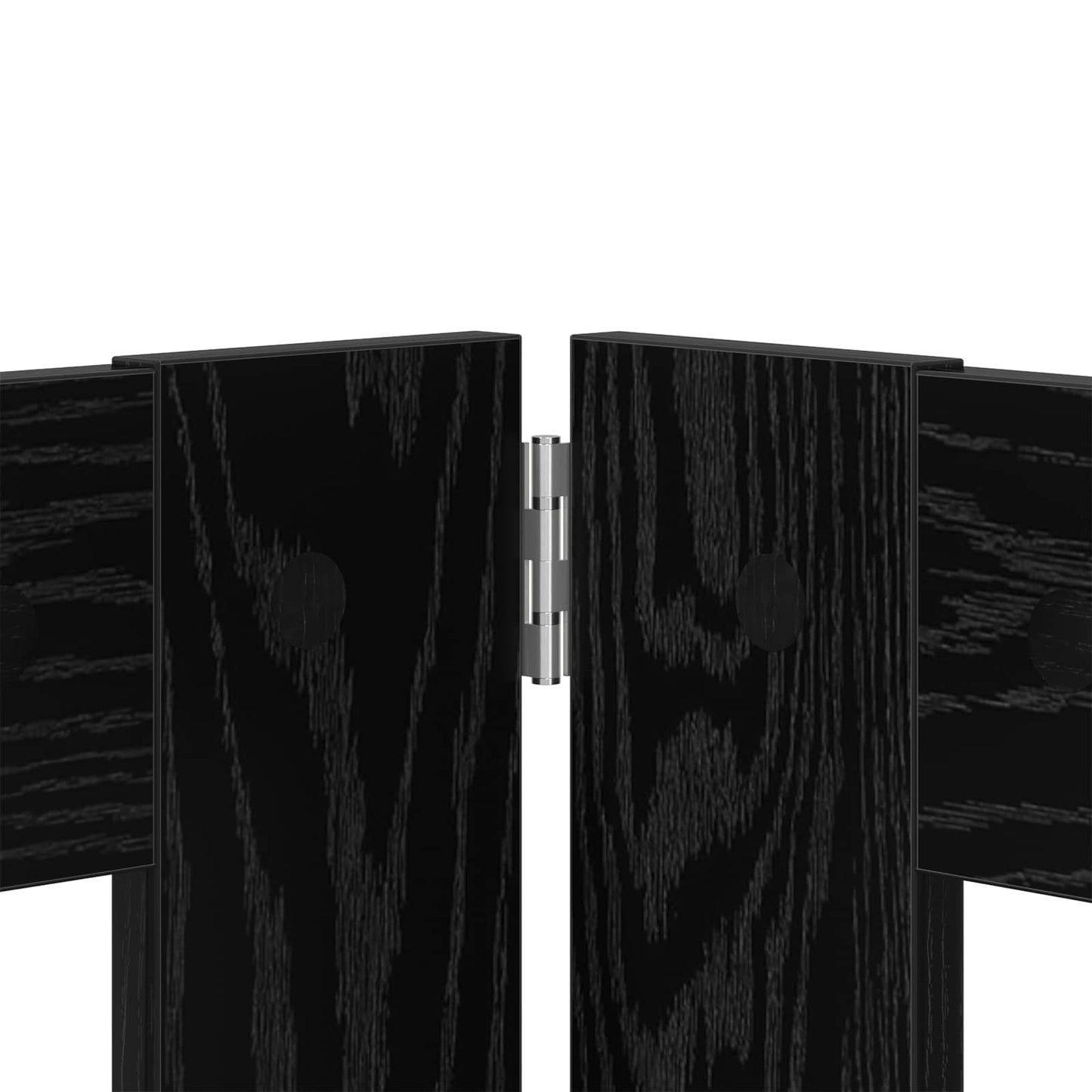 Foldable Dog Gate with Stands 2 pcs Black Oak 160.5 cm