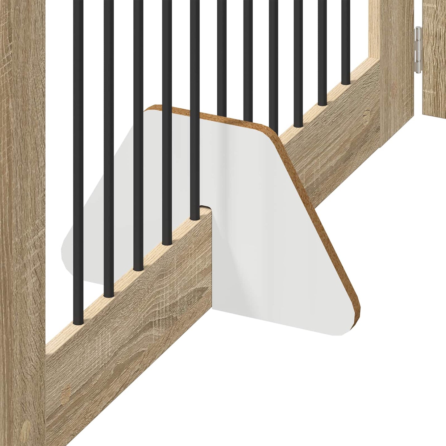 Foldable Dog Gate with Stands 2 pcs Sonoma Oak 200.5 cm