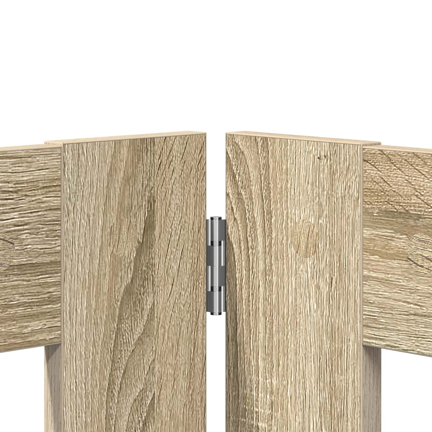Foldable Dog Gate with Stands 2 pcs Sonoma Oak 160.5 cm