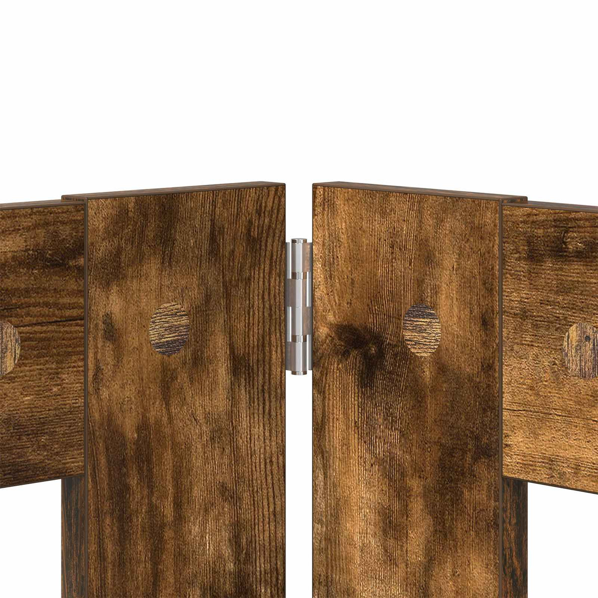 Foldable Dog Gate with Stands 4 pcs Smoked Oak 241 cm