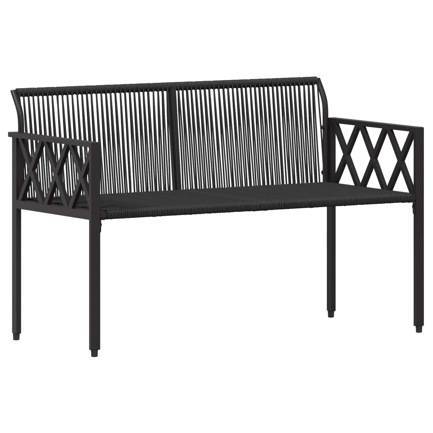 Outdoor Benches 2 -Seater 116 x 56 x 75 cm Poly Rattan