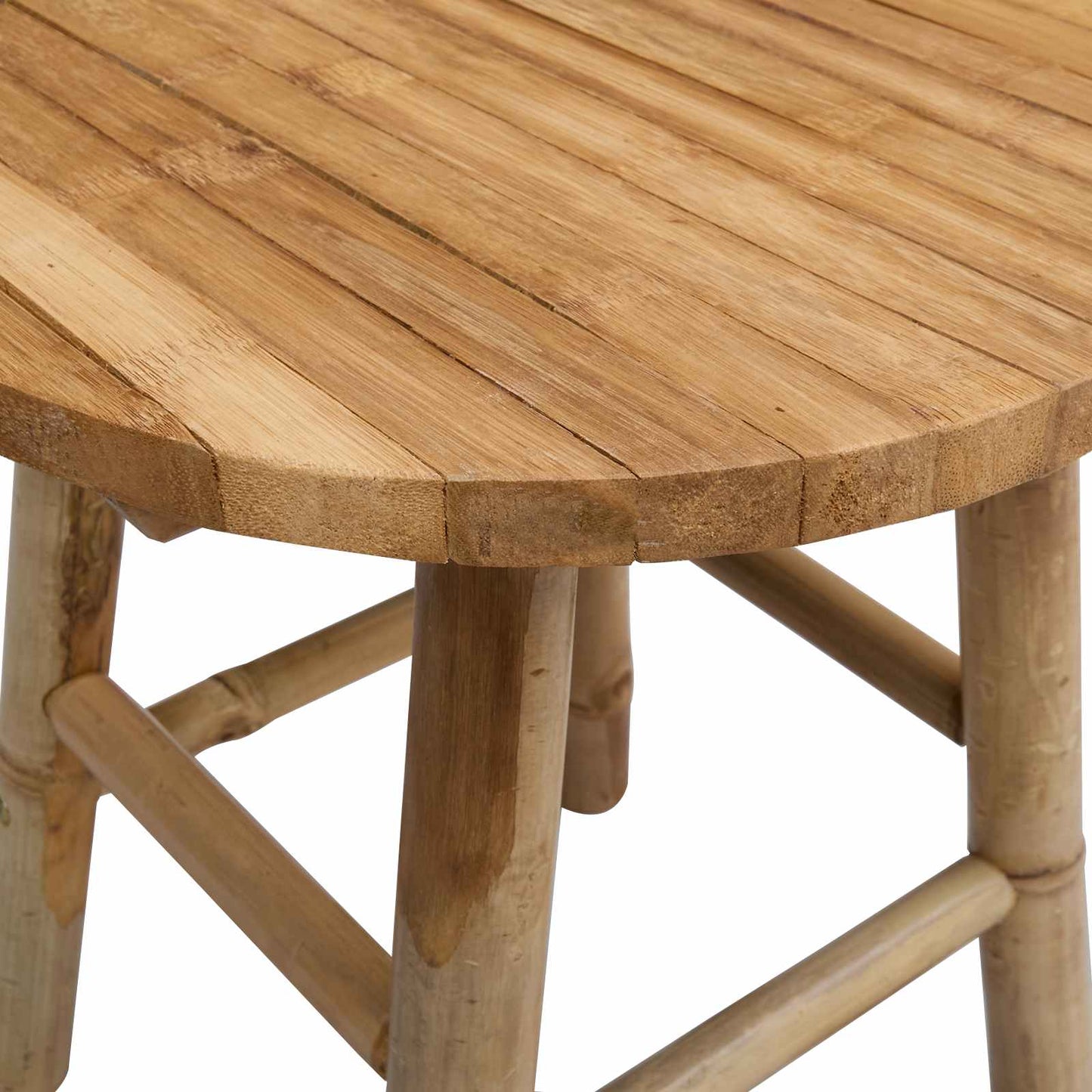 Garden Stool Natural Ø 38 x 42 cm Bamboo