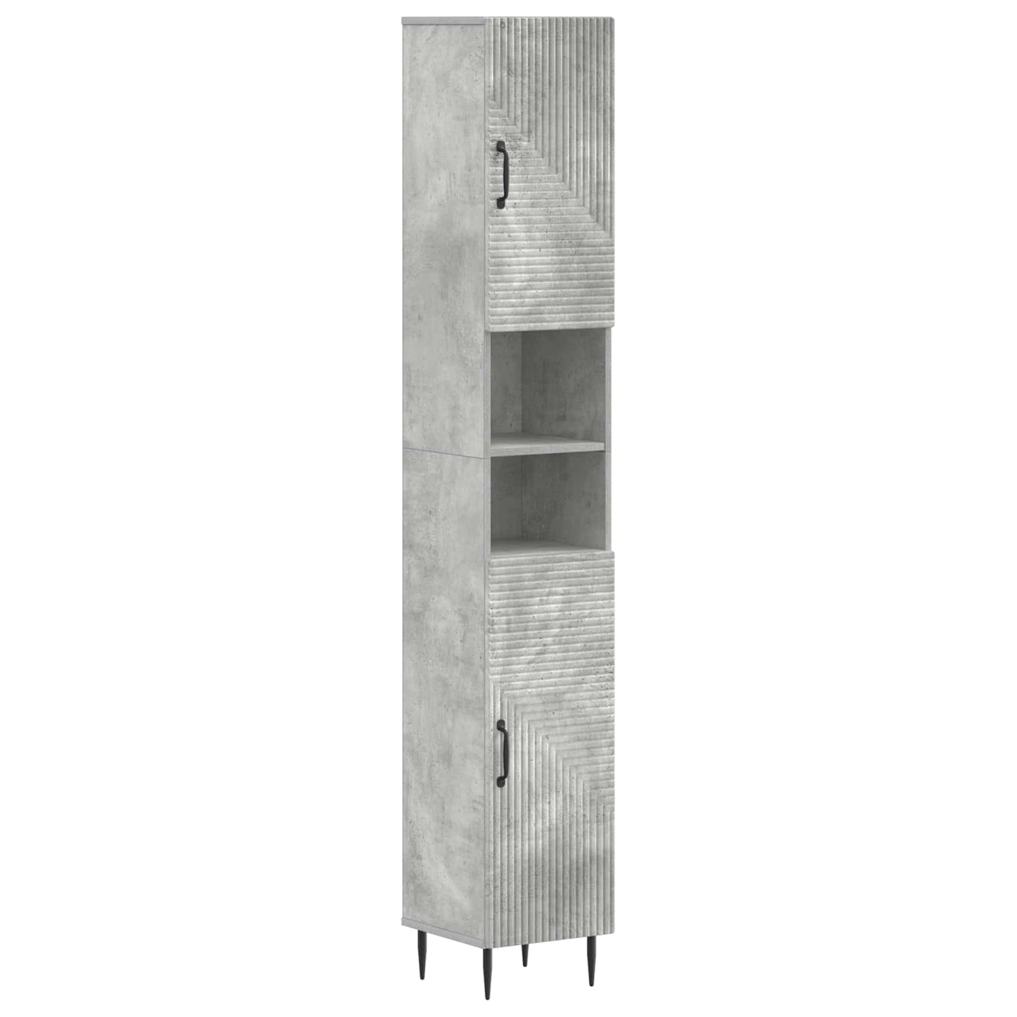 3 Piece Bathroom Cabinet Set HAARLEM Concrete Grey