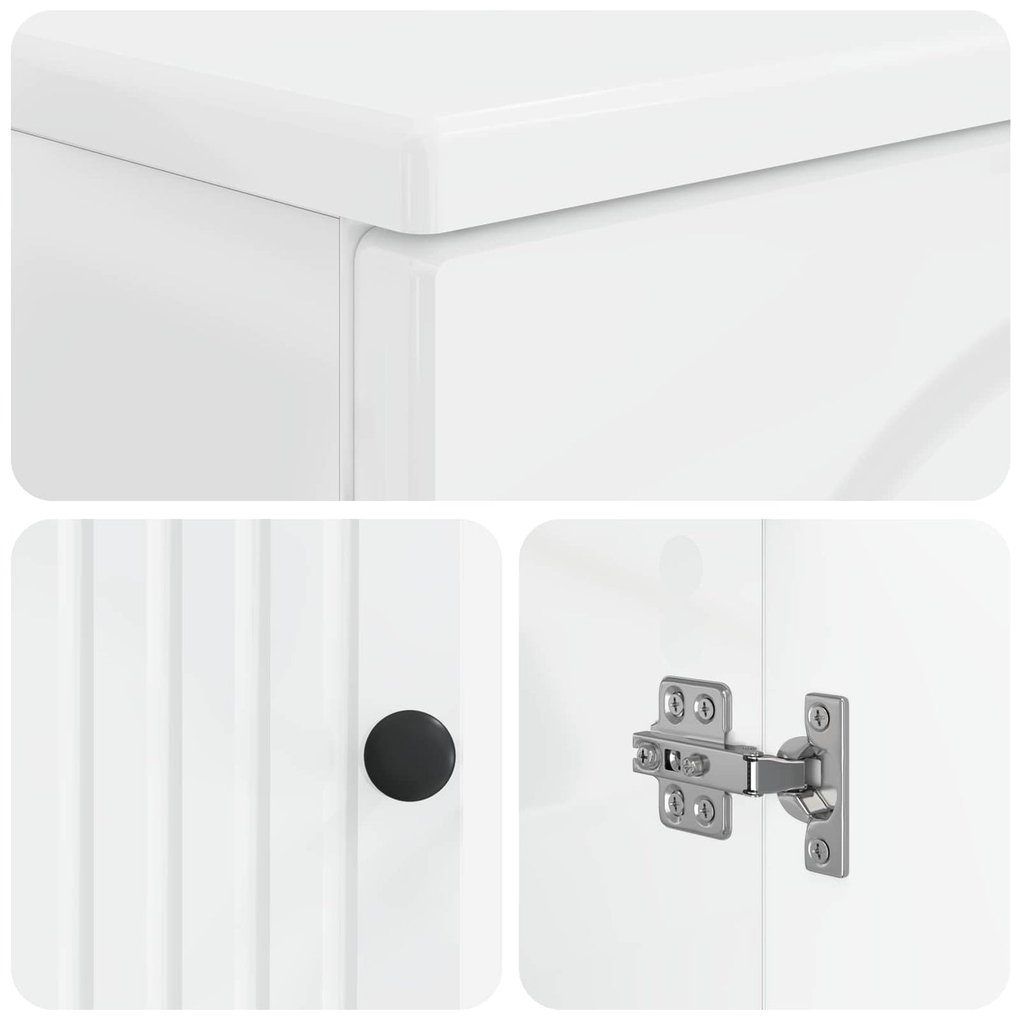 2 Piece Bathroom Cabinet Set ALKMAAR High Gloss White