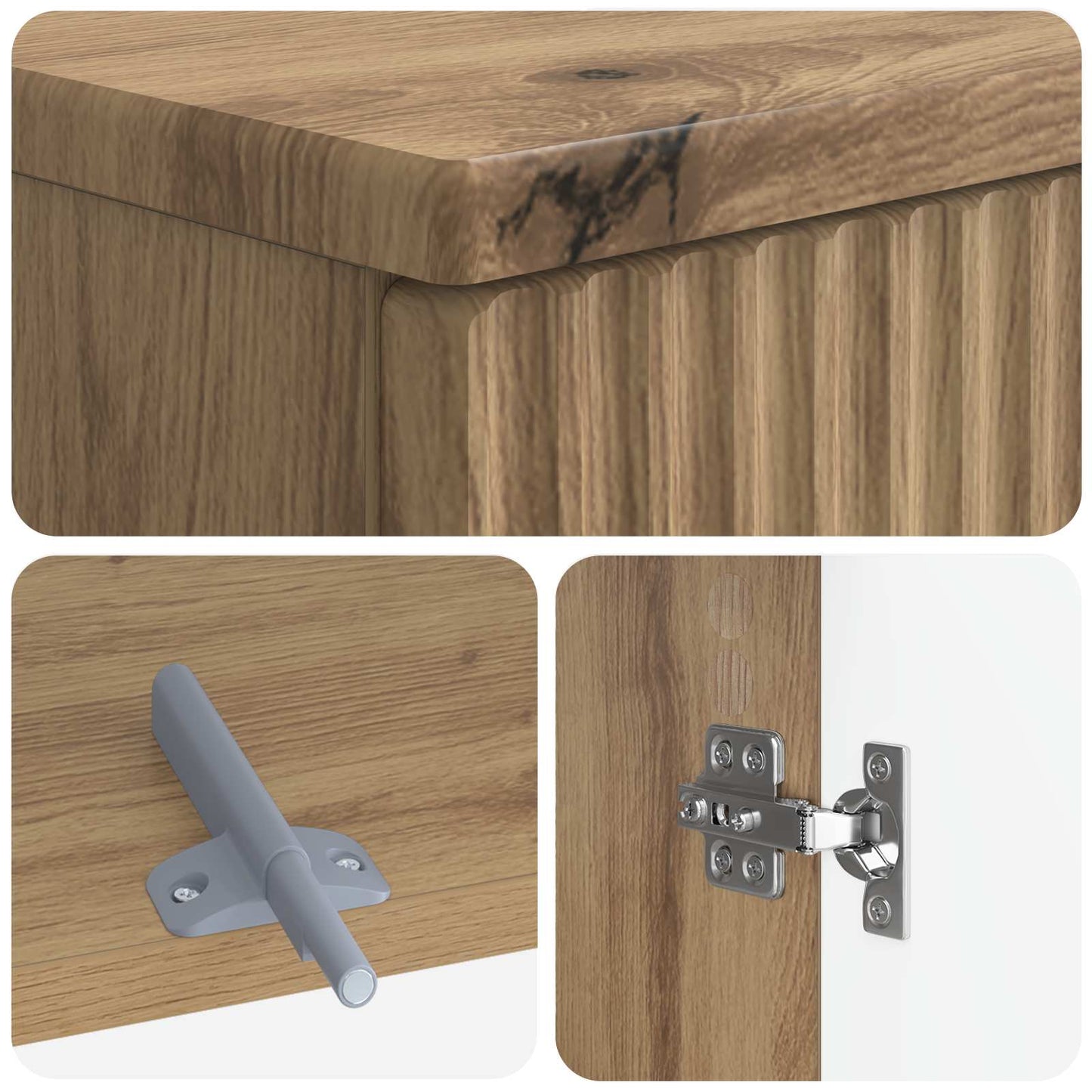 2 Piece Bathroom Cabinet Set ARNHEM Artisan Oak Engineered Wood