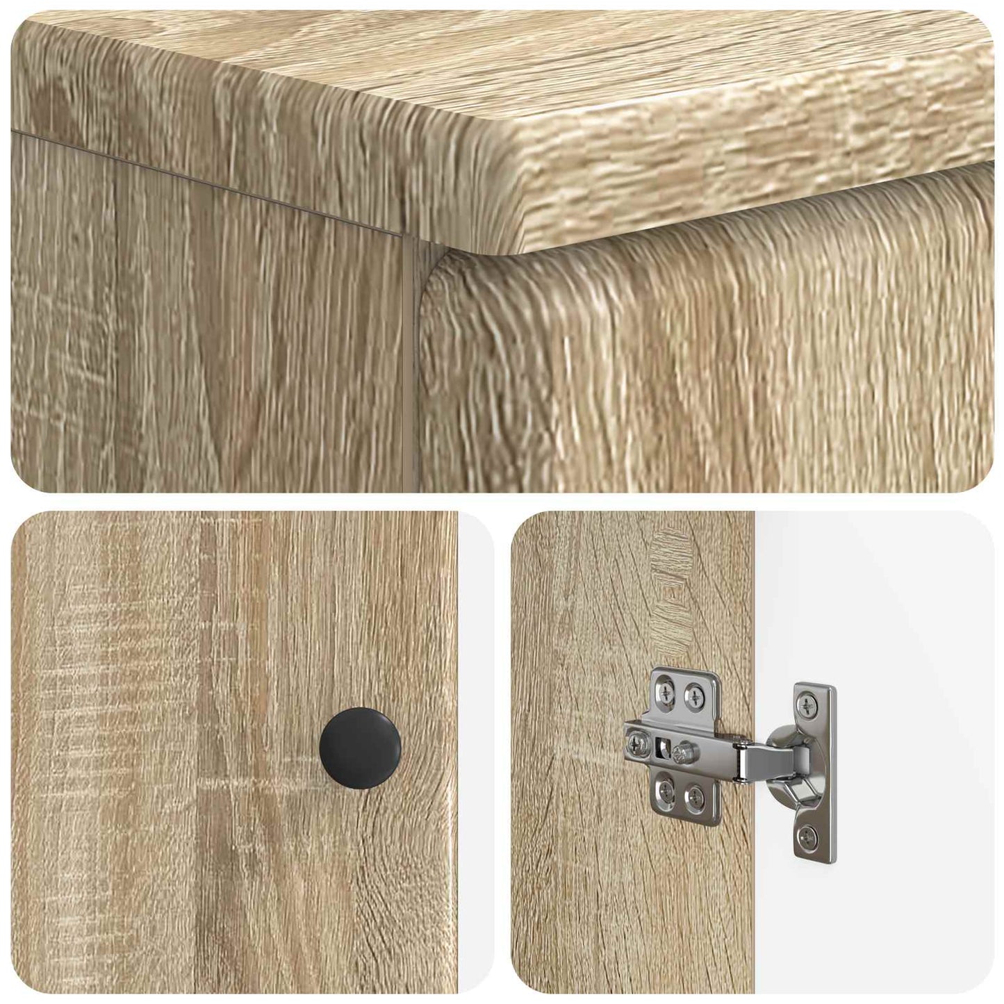 2 Piece Bathroom Cabinet Set BREDA Sonoma Oak Engineered Wood