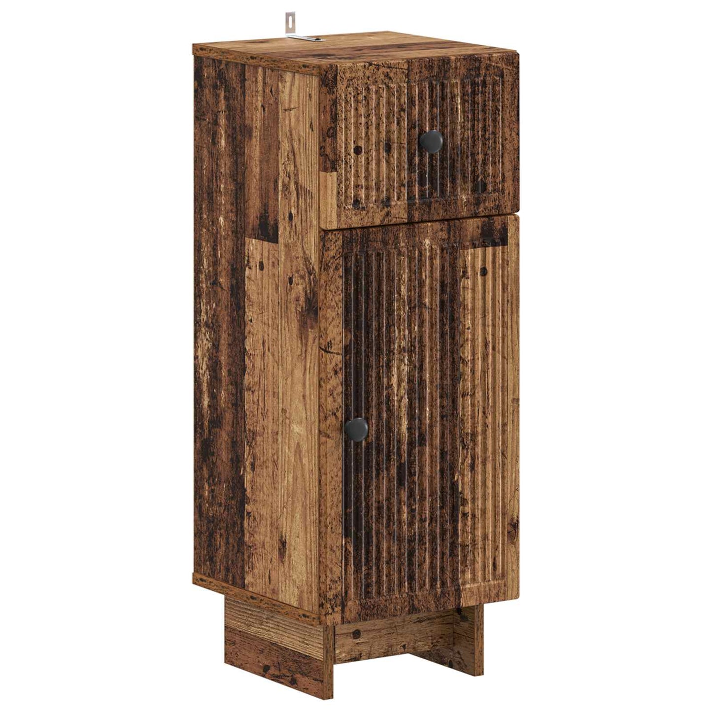 2 Piece Bathroom Cabinet Set EDE Old Wood Engineered Wood