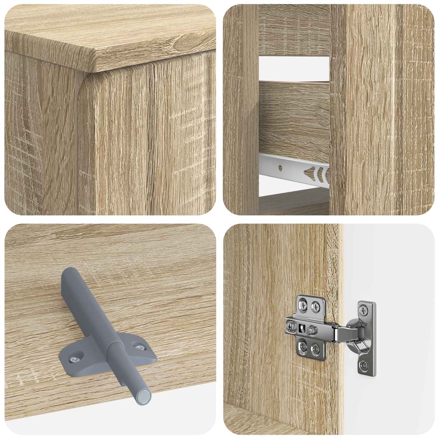 2 Piece Bathroom Cabinet Set ZWOLLE Sonoma Oak Engineered Wood