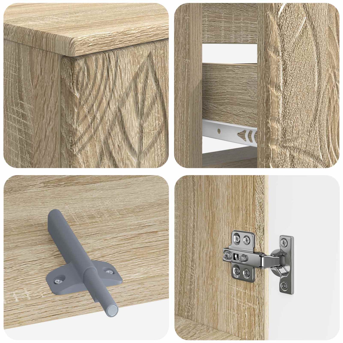 2 Piece Bathroom Cabinet Set DELFT Sonoma Oak Engineered Wood