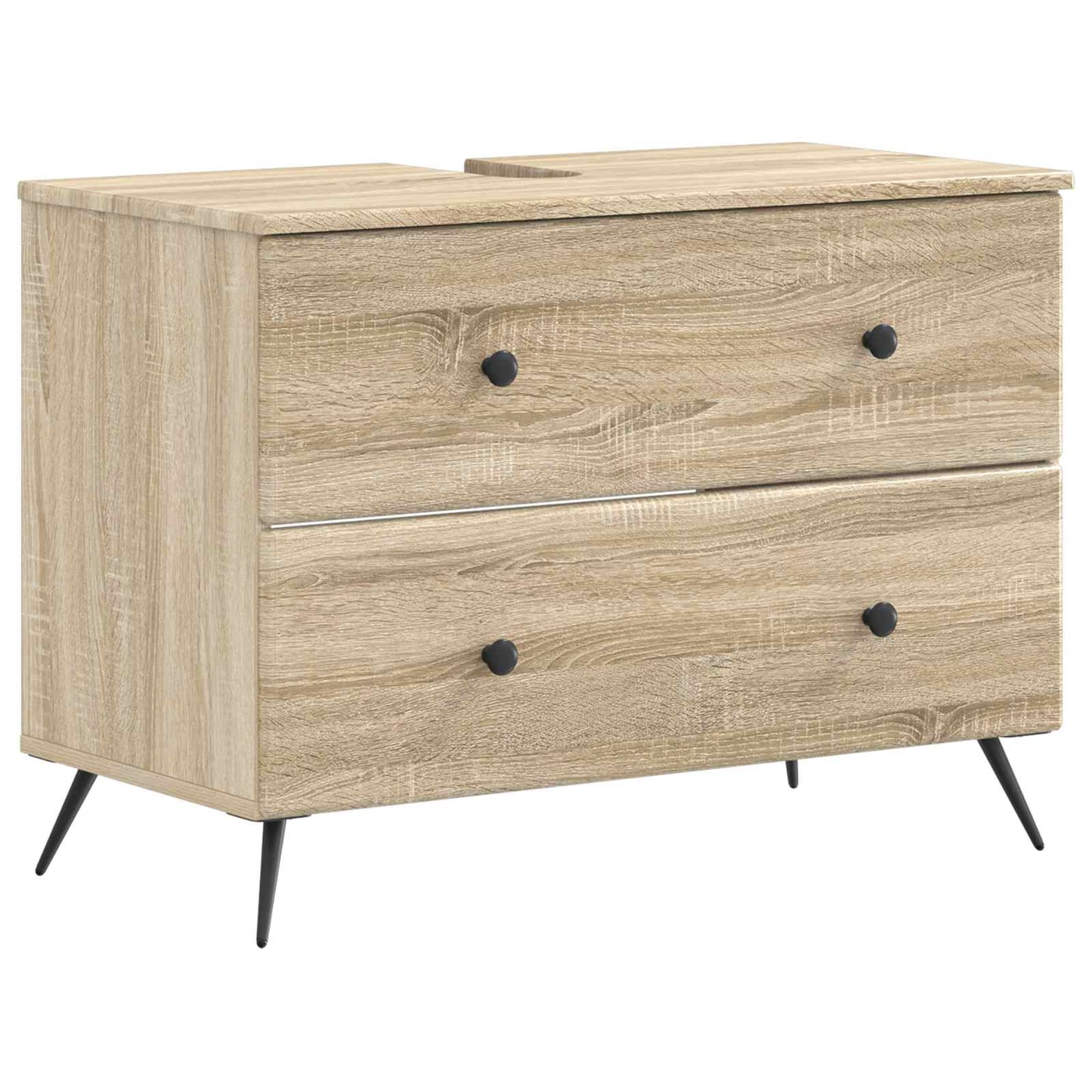 2 Piece Bathroom Cabinet Set BREDA Sonoma Oak Engineered Wood
