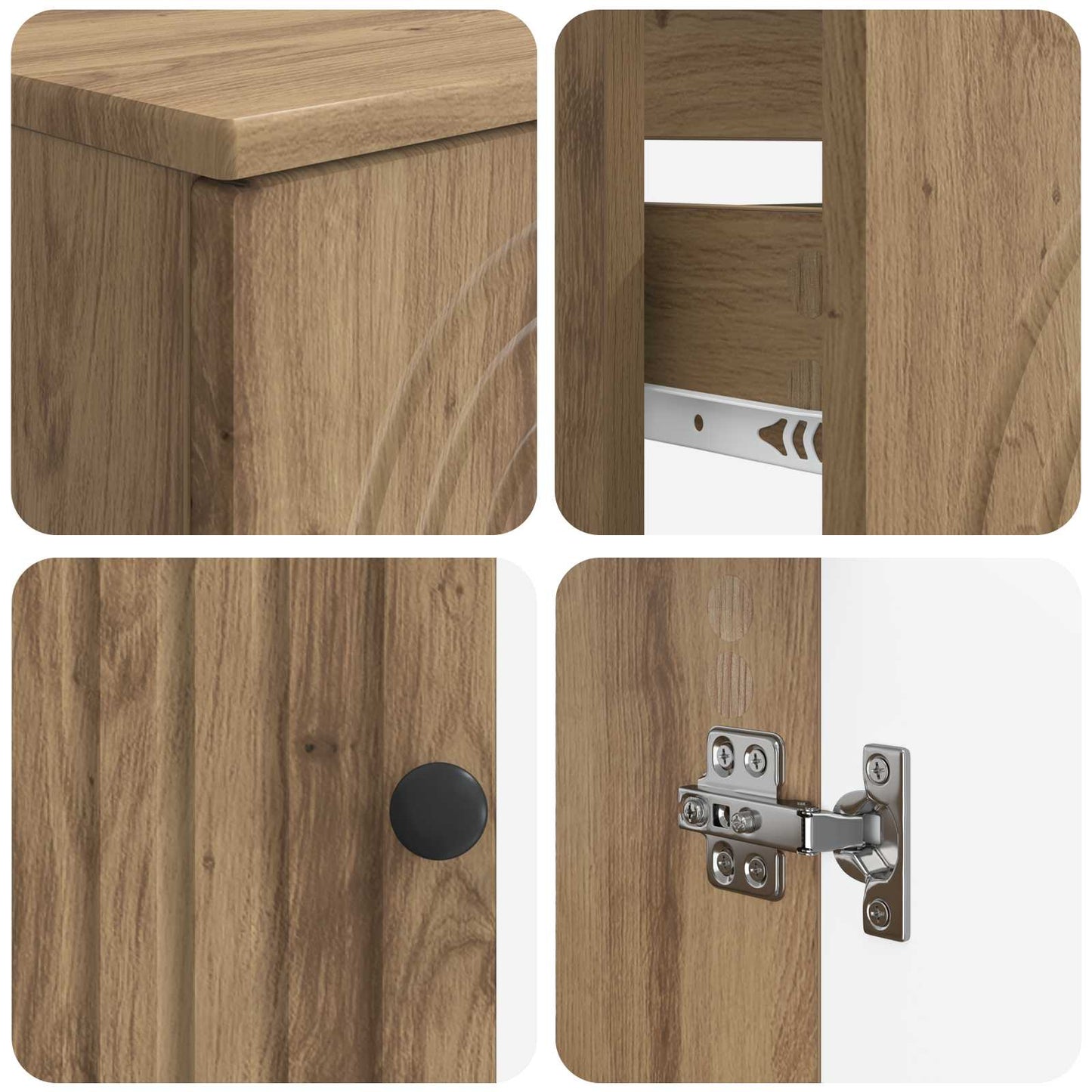 3 Piece Bathroom Cabinet Set ALKMAAR Artisan Oak