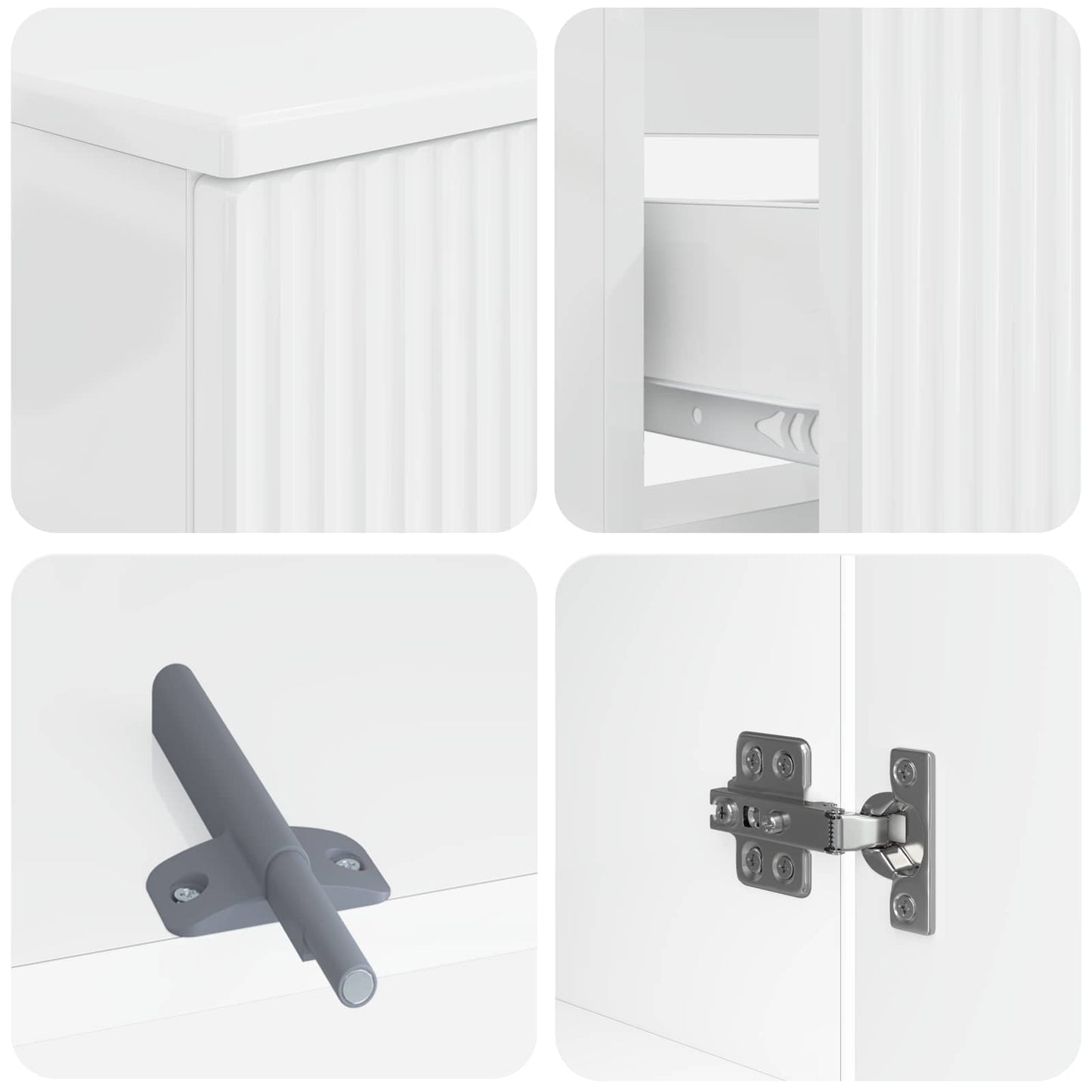 3 Piece Bathroom Cabinet Set ARNHEM High Gloss White