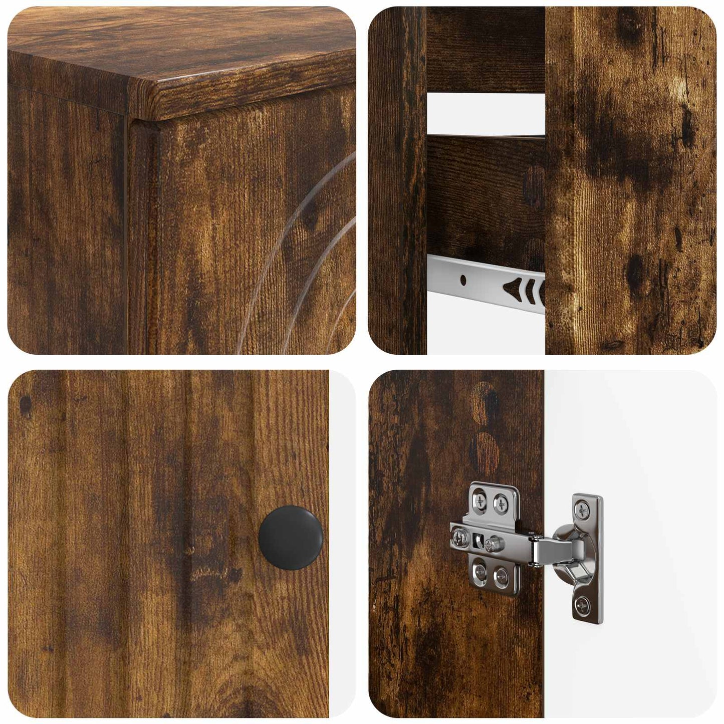3 Piece Bathroom Cabinet Set ALKMAAR Engineered Wood