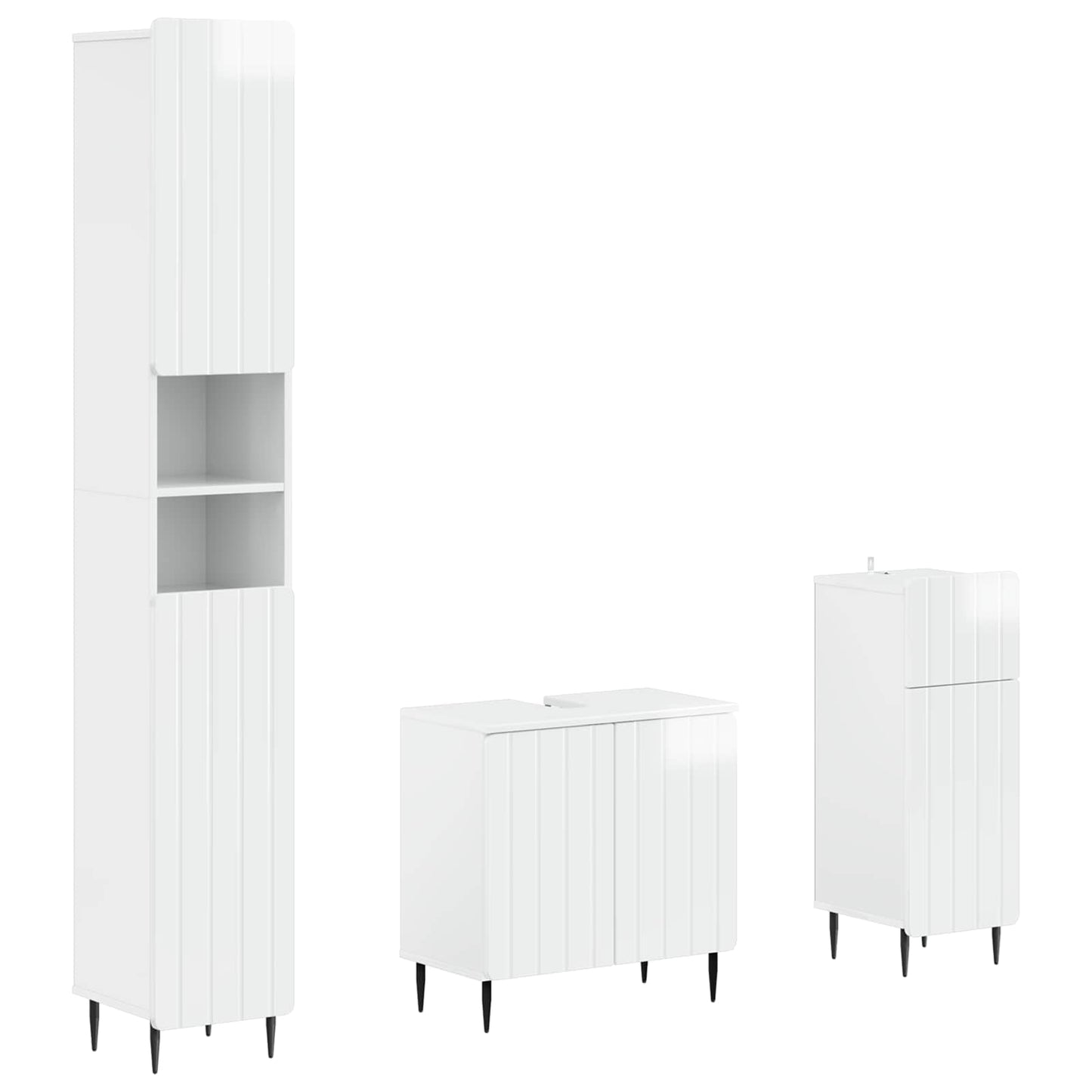 3 Piece Bathroom Cabinet Set ZWOLLE Engineered Wood