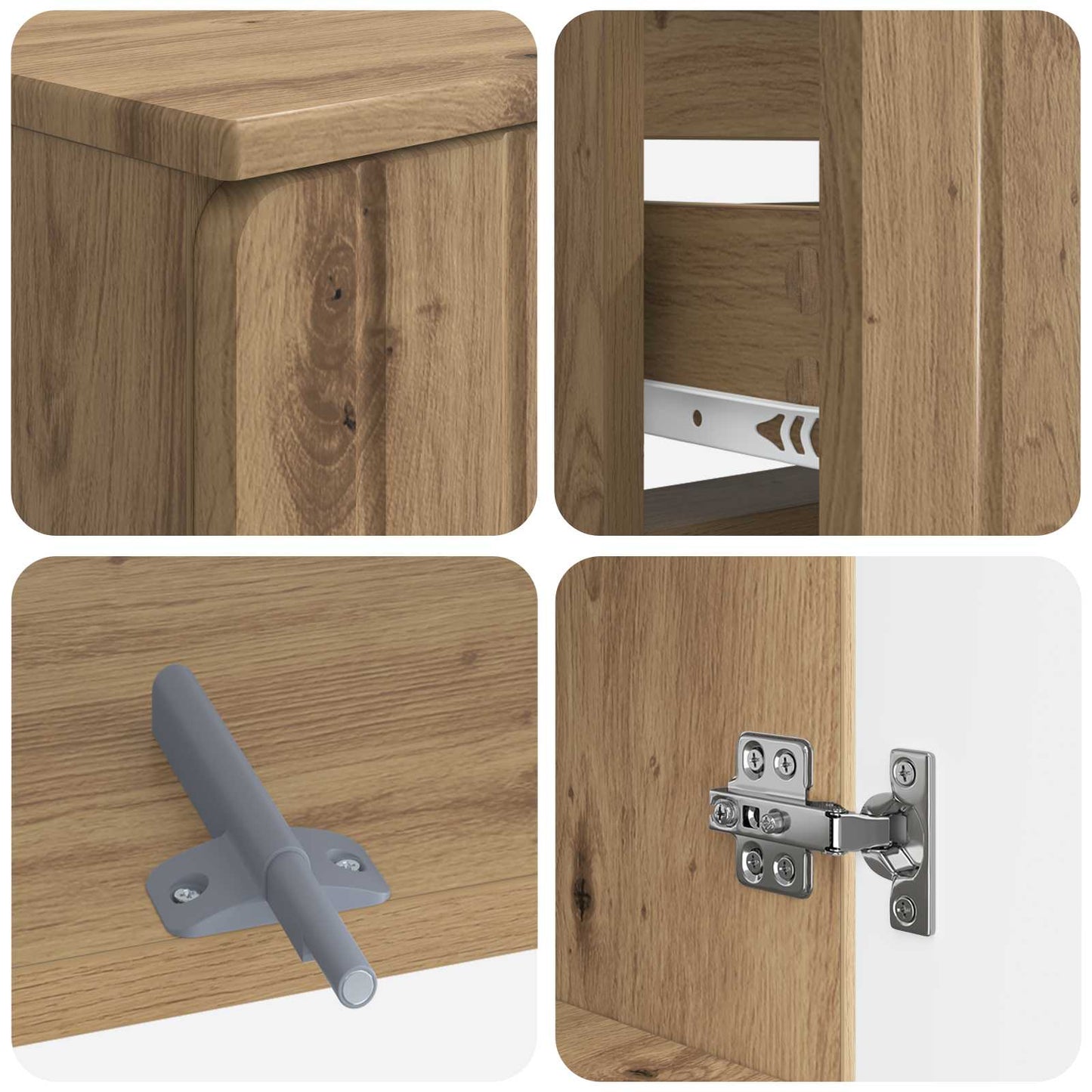 3 Piece Bathroom Cabinet Set ZWOLLE Engineered Wood