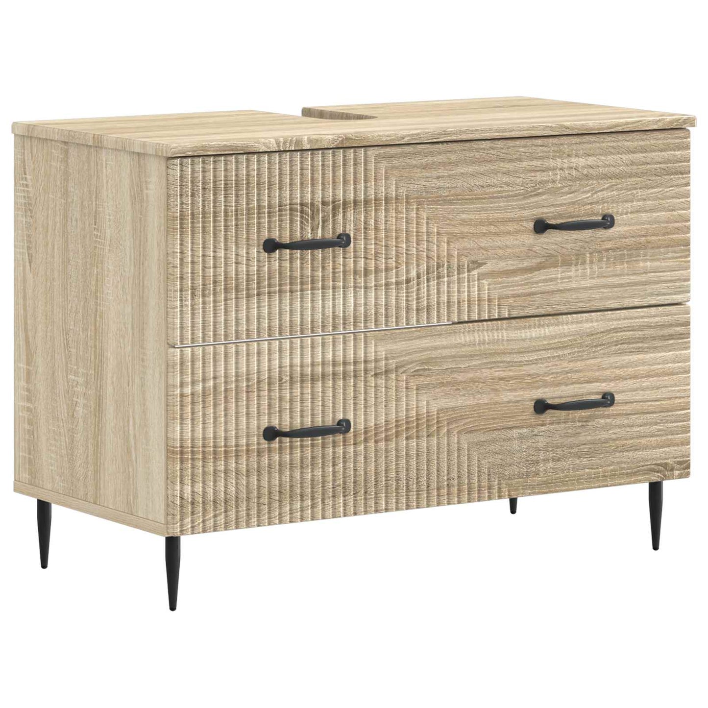 4 Piece Bathroom Cabinet Set HAARLEM Sonoma Oak Engineered Wood