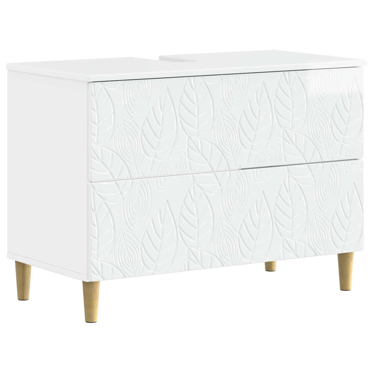 4 Piece Bathroom Cabinet Set DELFT High Gloss White