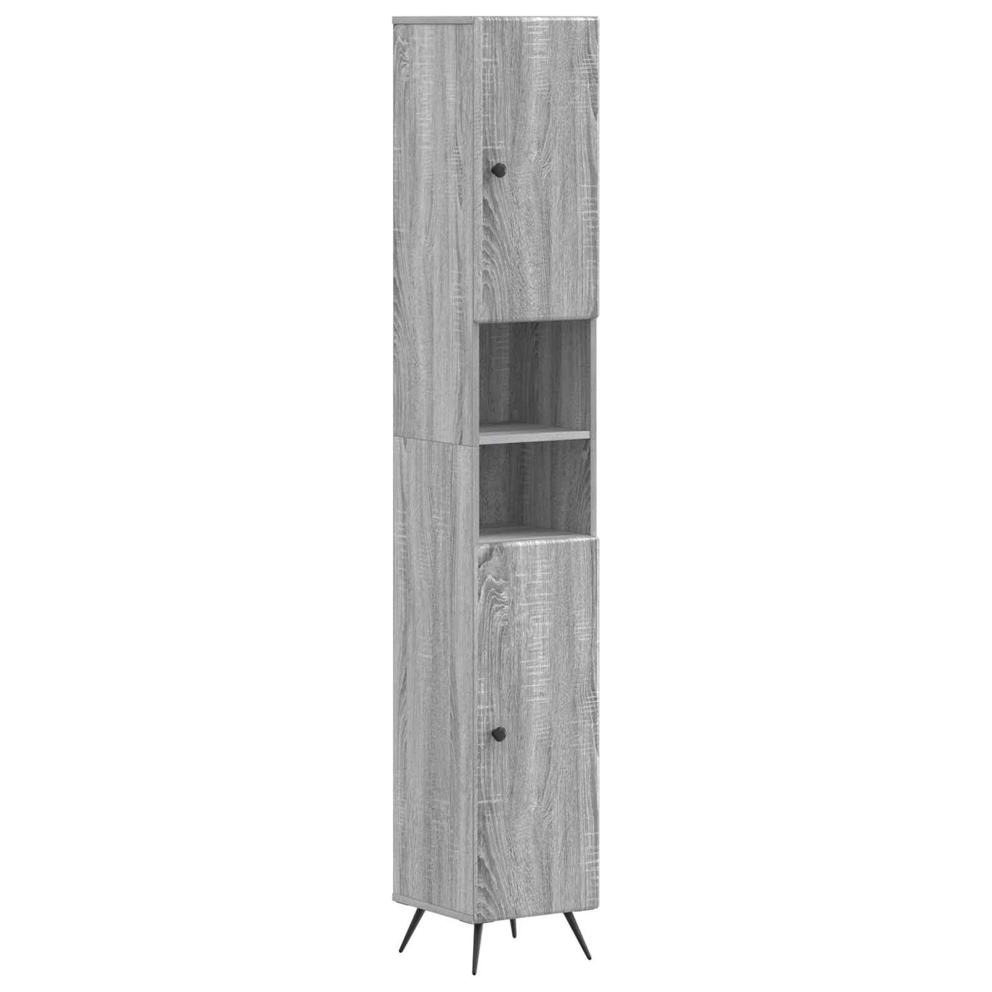 4 Piece Bathroom Cabinet Set BREDA Grey Sonoma Engineered Wood
