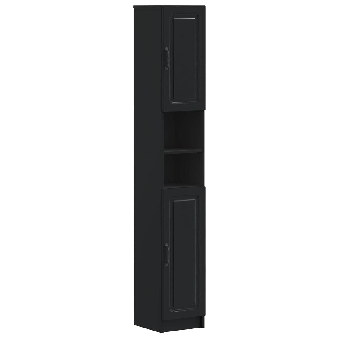 4 Piece Bathroom Cabinet Set UTRECHT Black Engineered Wood