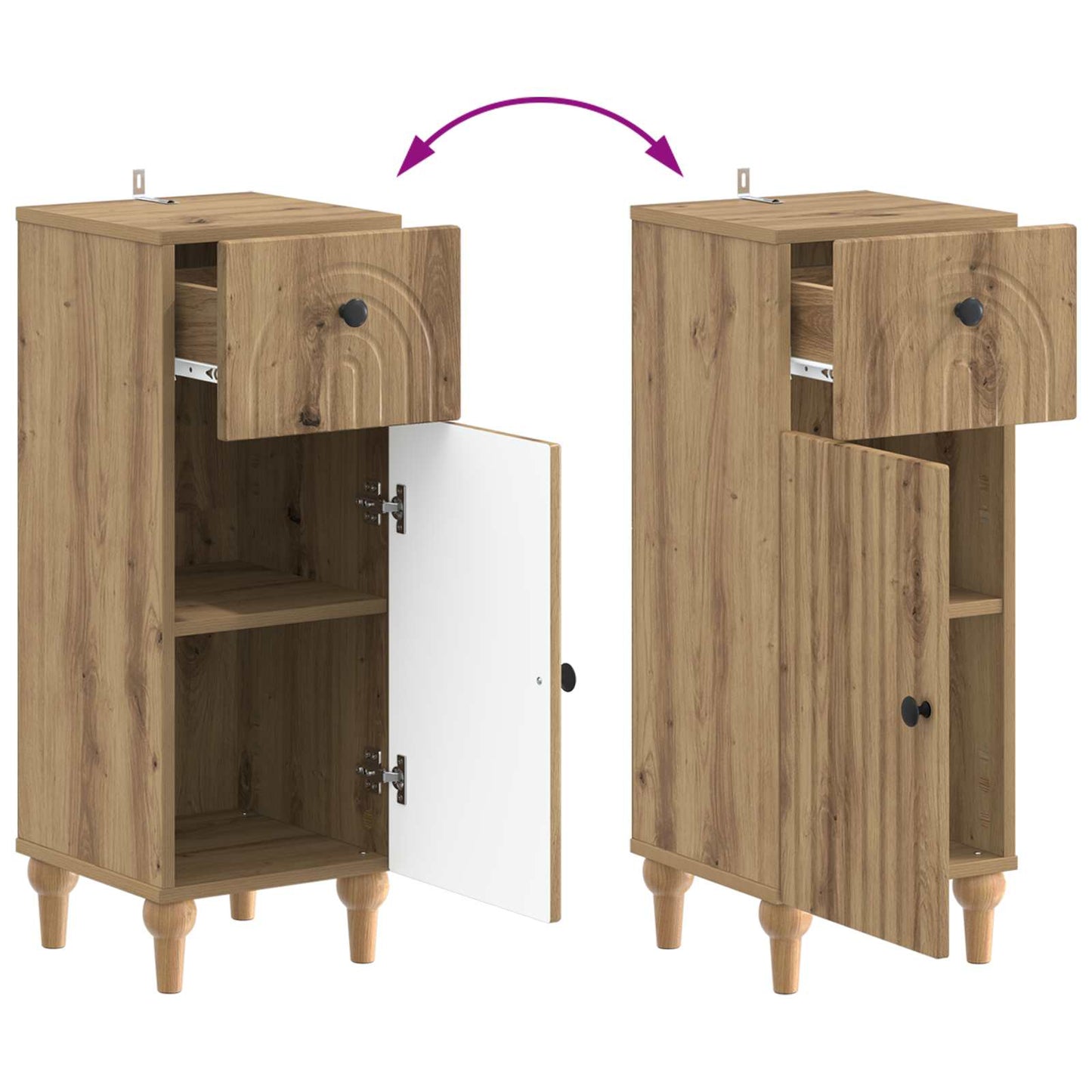 2 Piece Bathroom Cabinet Set ALKMAAR Artisan Oak