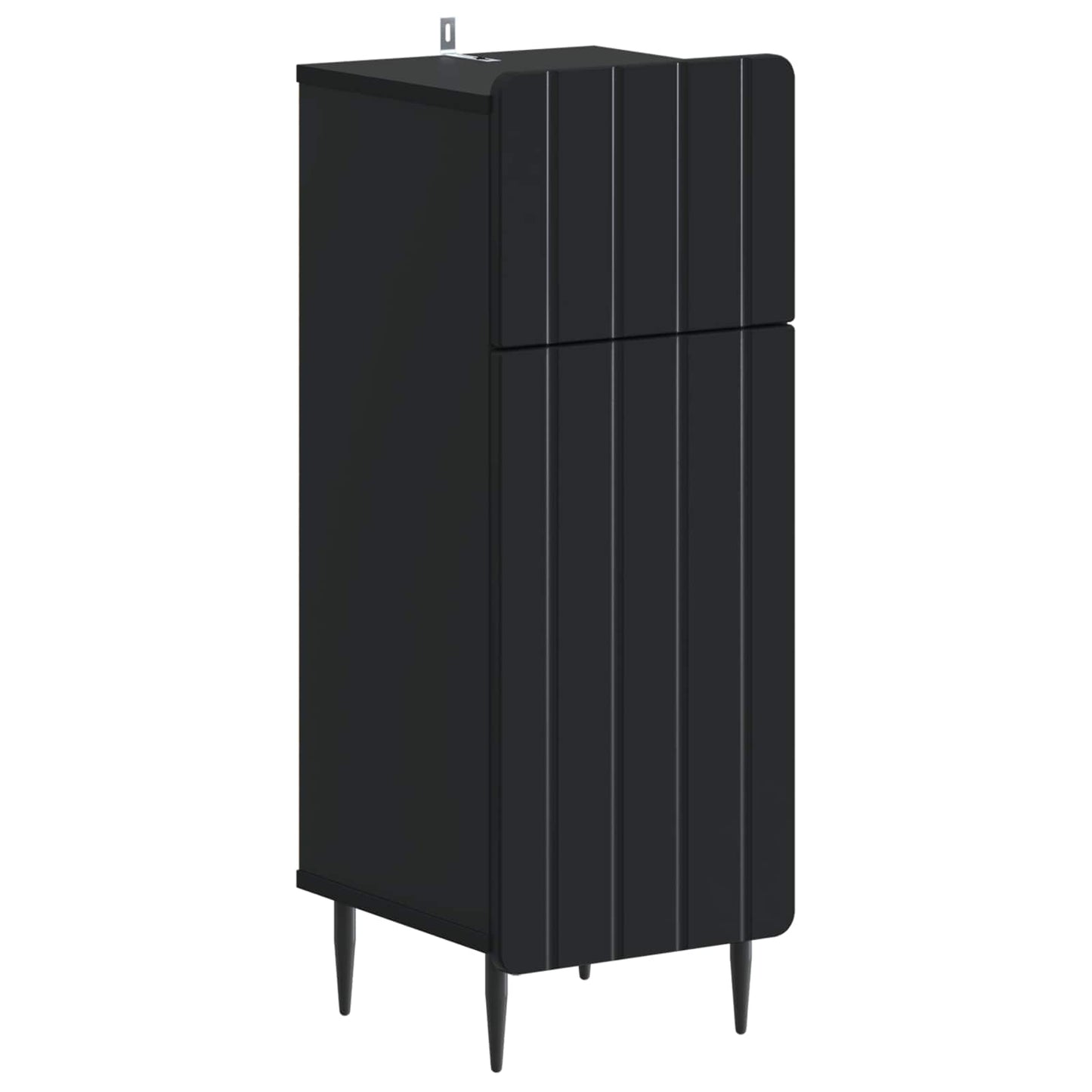 2 Piece Bathroom Cabinet Set ZWOLLE Black Engineered Wood