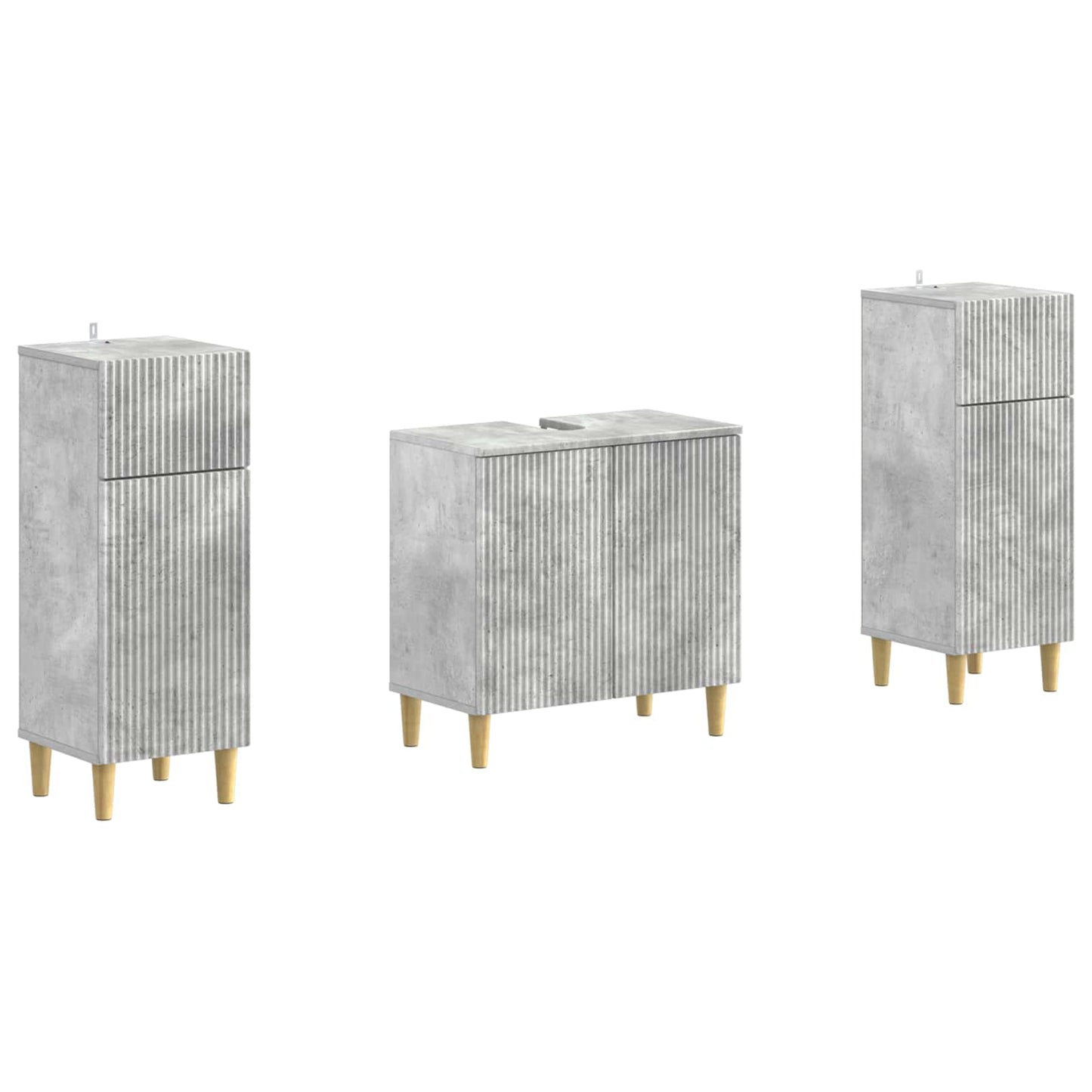 2 Piece Bathroom Cabinet Set ARNHEM Concrete Grey