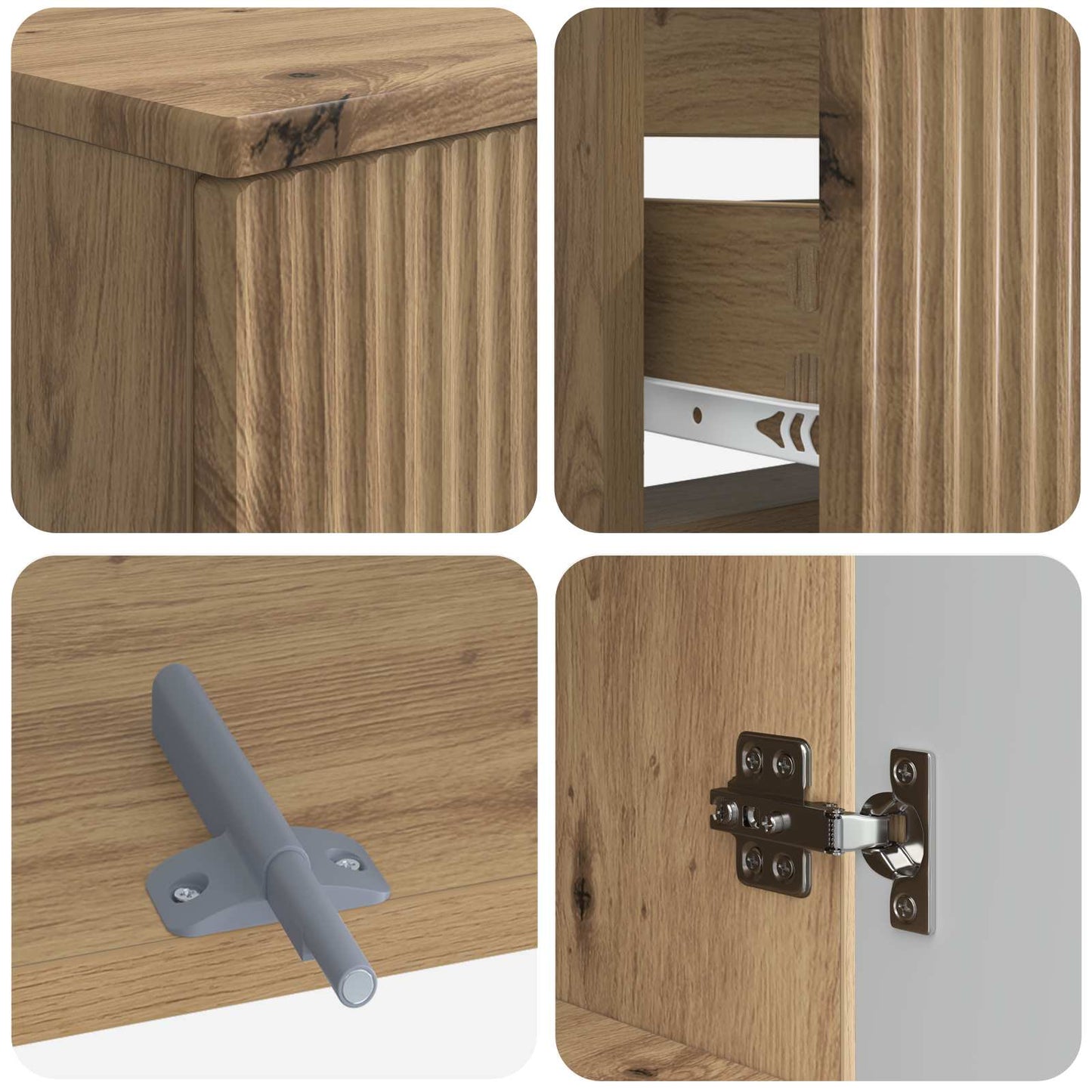 2 Piece Bathroom Cabinet Set ARNHEM Artisan Oak Engineered Wood