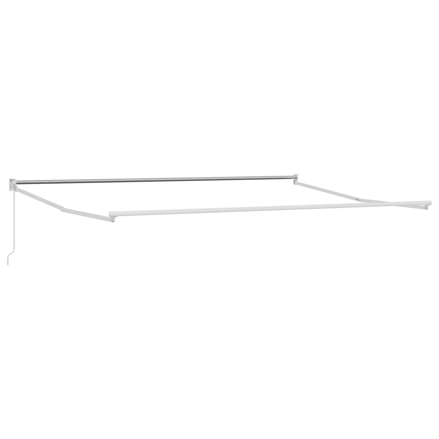 Manual Retractable Awning Frame White 4 x 2 m Aluminium