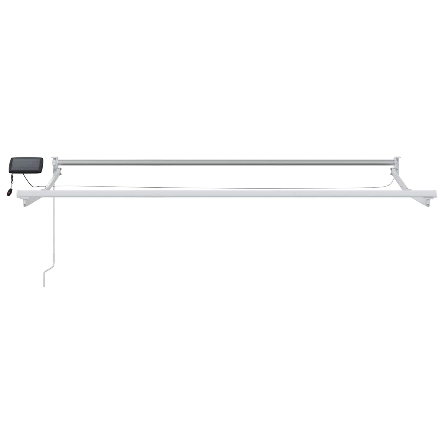 Electric Retractable Awning Frame White 3.5 x 2 m Aluminium