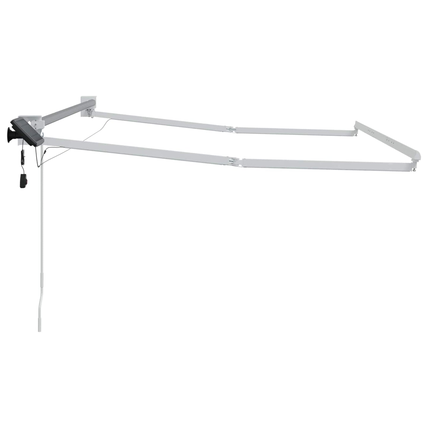 Electric Retractable Awning Frame White 3.5 x 2 m Aluminium