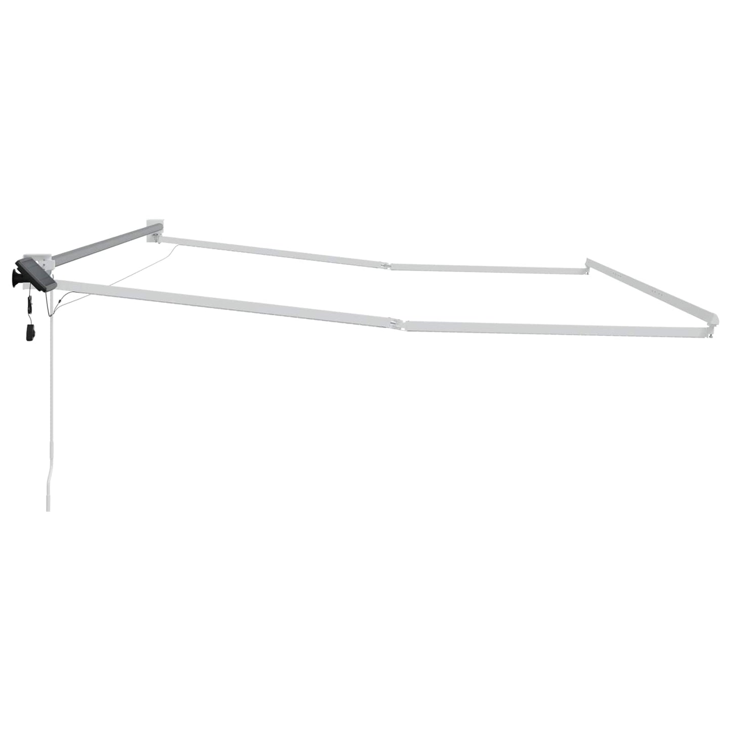 Electric Retractable Awning Frame White 4 x 2 m Aluminium