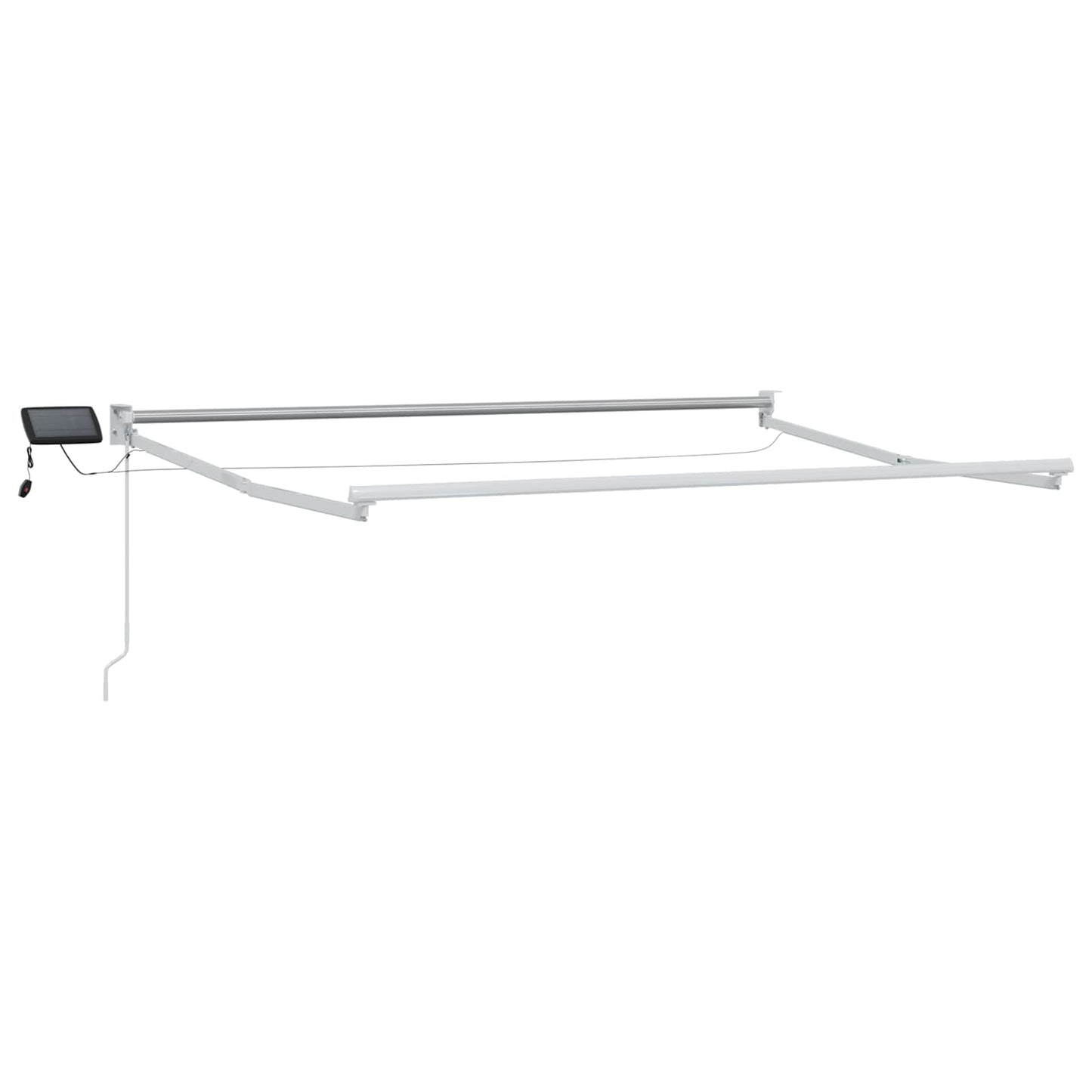 Electric Retractable Awning Frame White 3 x 2.5 m Aluminium