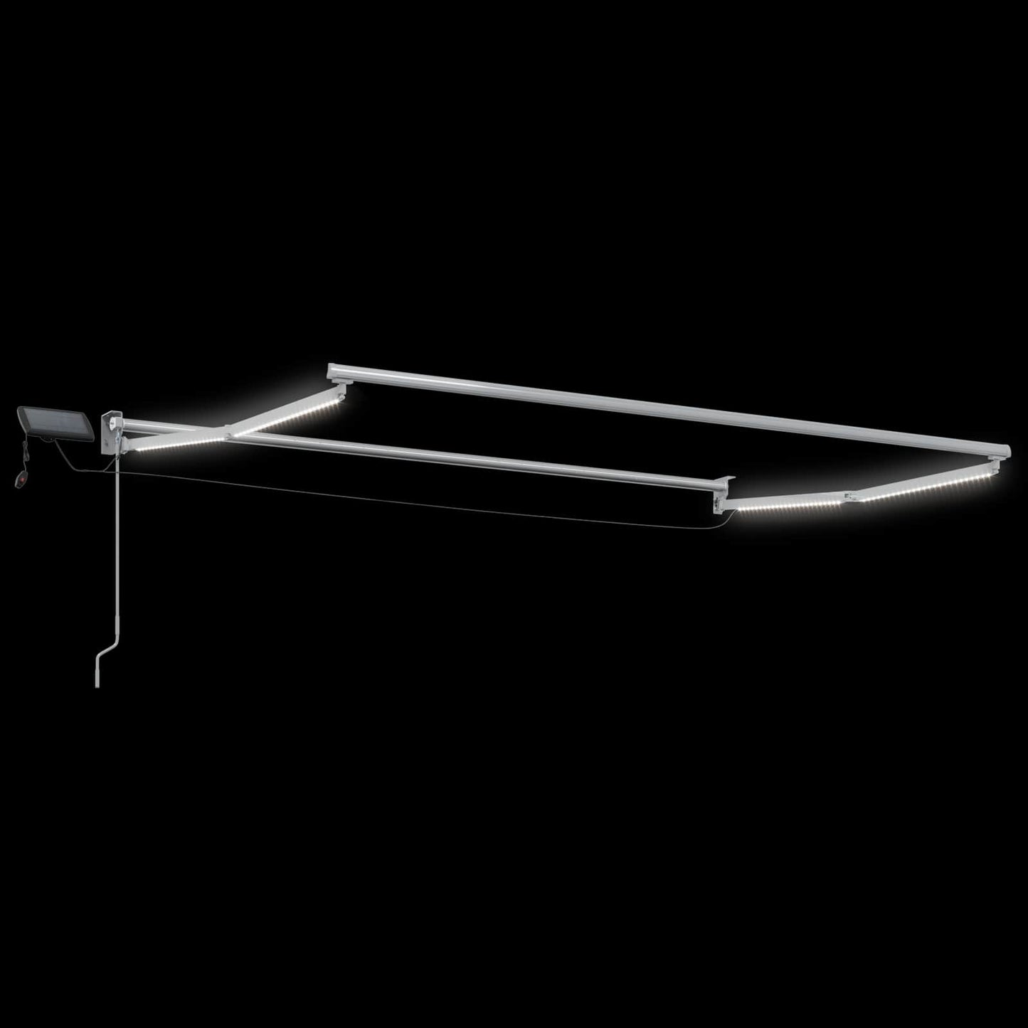 Electric Retractable Awning Frame White 3 x 2.5 m Aluminium