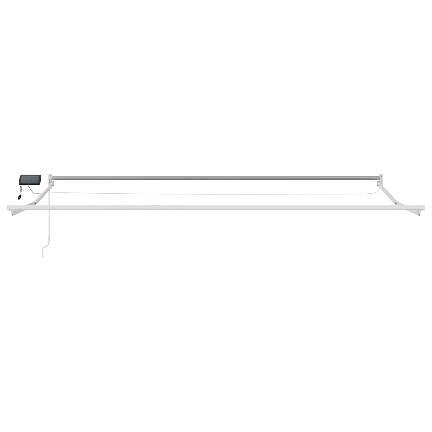 Electric Retractable Awning Frame White 4 x 3 m Aluminium