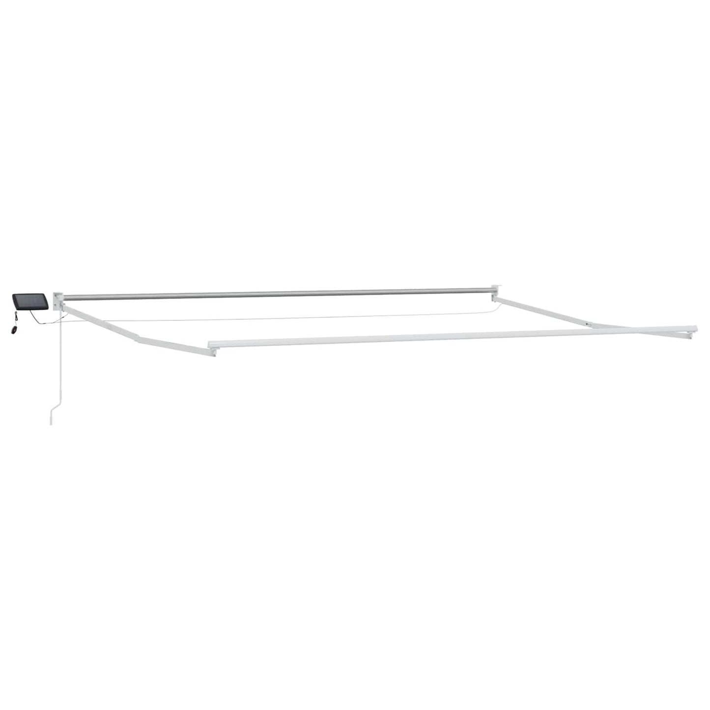 Electric Retractable Awning Frame White 5 x 3 m Aluminium